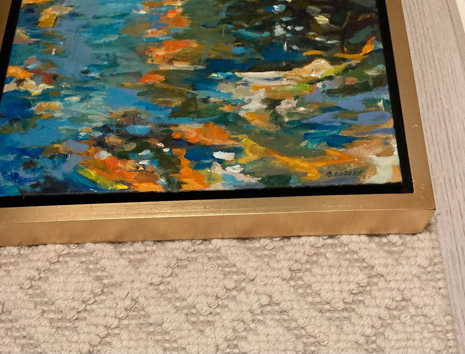 Original Abstract Painting on Canvas Botanical Landscape Titled 'Cast Your Colors in a Dream' - 7
