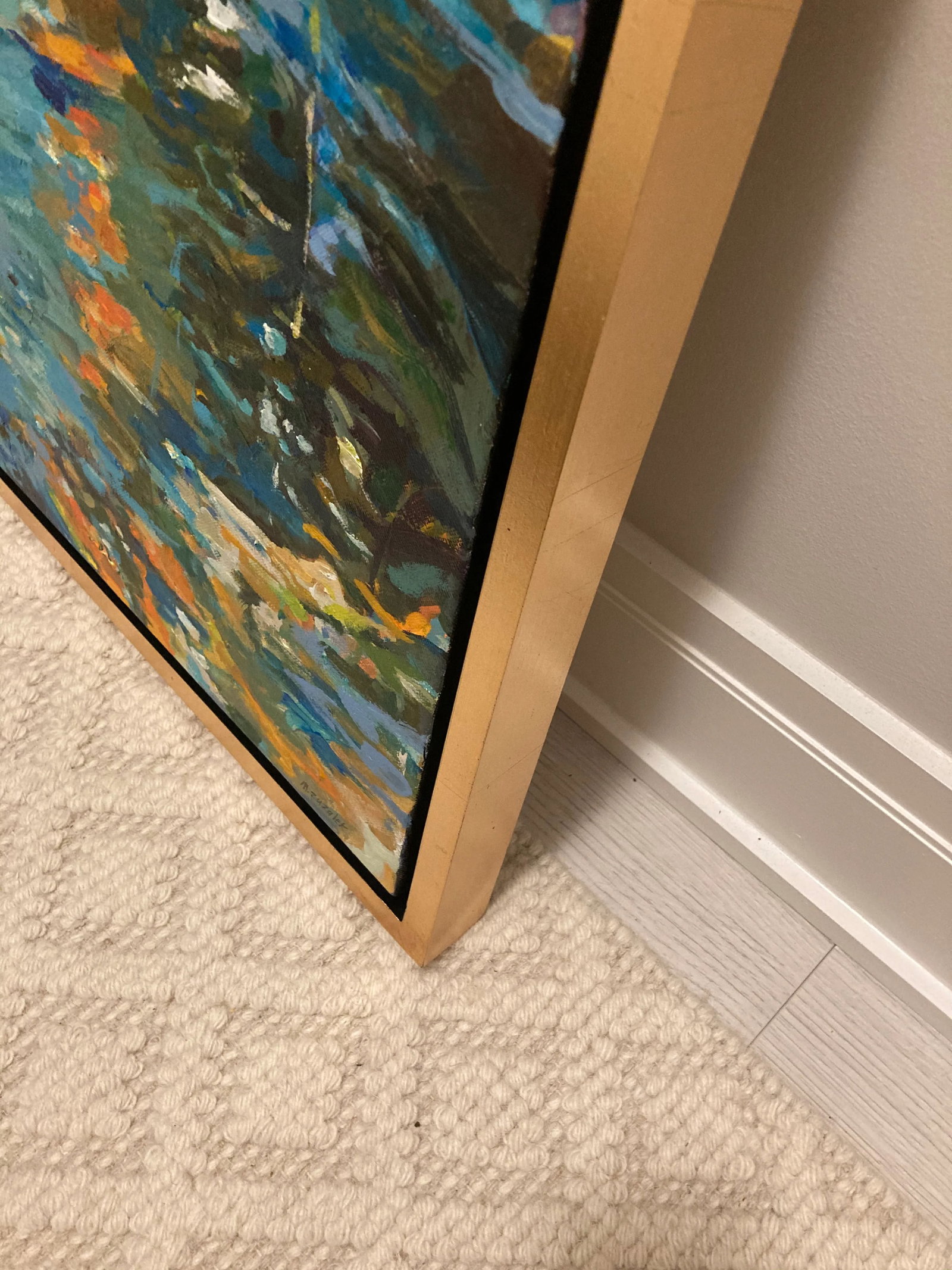 Original Abstract Painting on Canvas Botanical Landscape Titled 'Cast Your Colors in a Dream' - 9