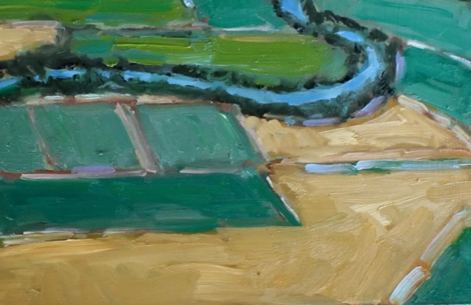 Aerial View Farmland, Oil Painting - 2