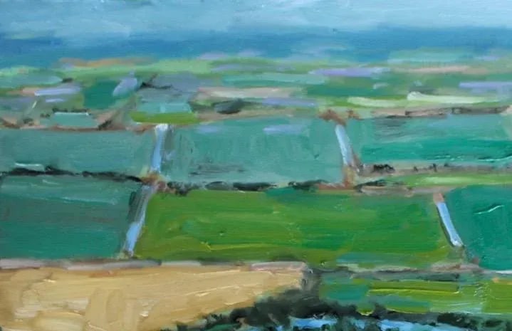 Aerial View Farmland, Oil Painting - 3