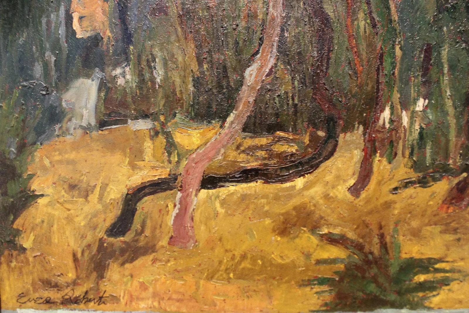 Mid Century Post Expressionist Window Landscape by Italian Artist Enzo Roberti - 4