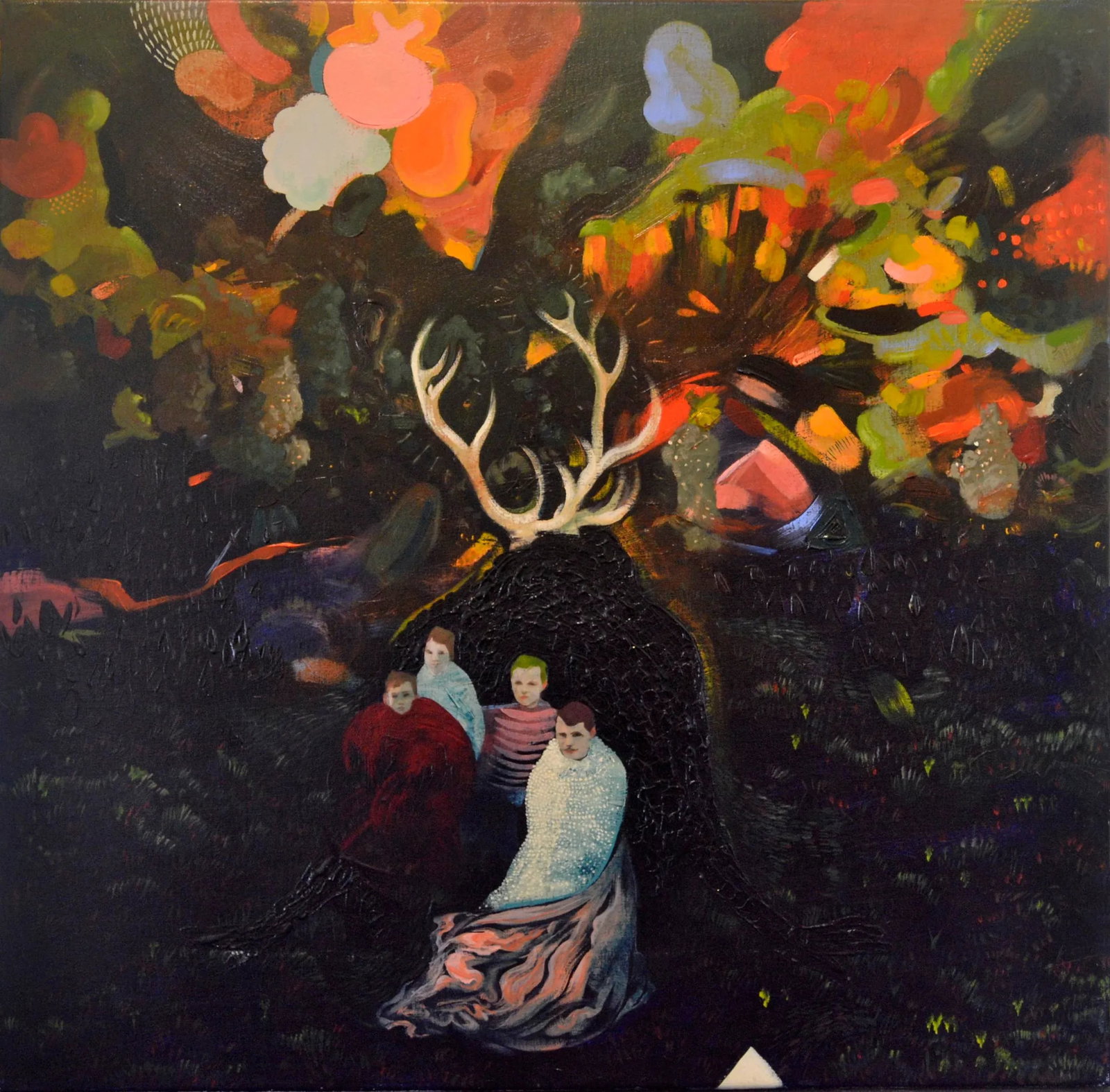 "Untitled" by Jeffrey Vincent, Acrylic and Collage on Canvas (1 of 3)
