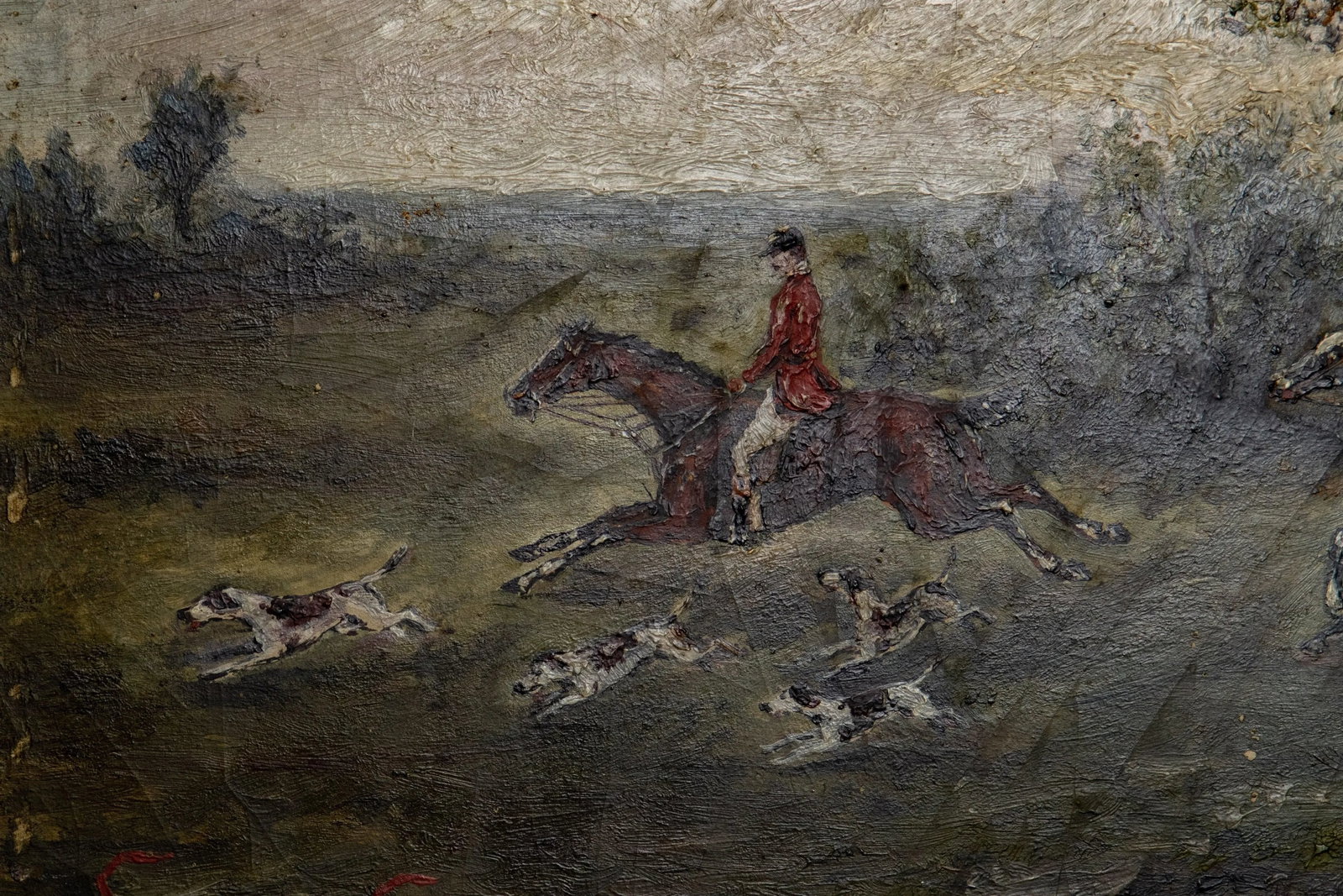 Late 19th Century Fox Hunt Scene on Board - 2