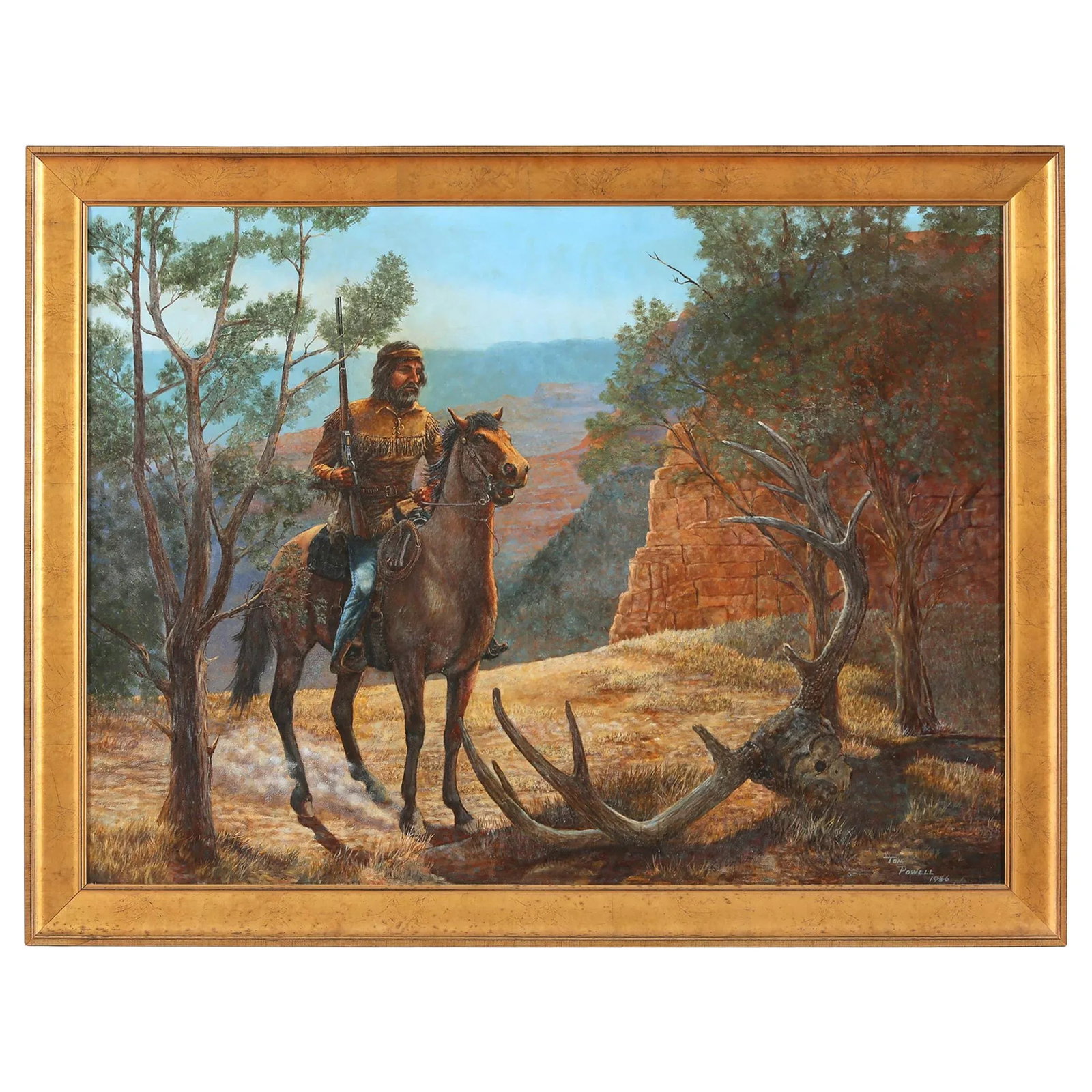 Wood Framed Oil / Canvas Painting - 10
