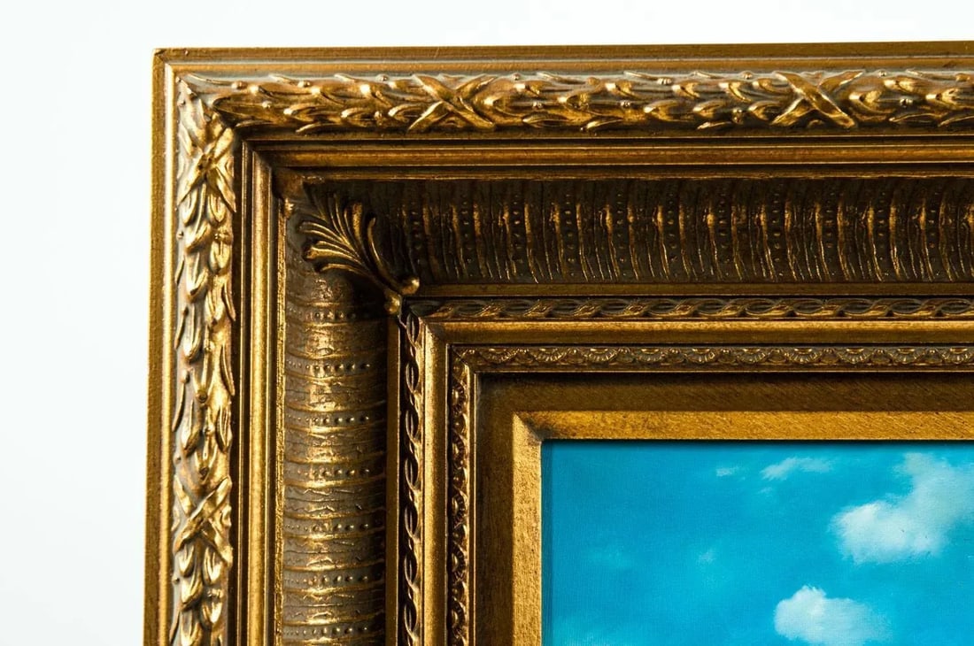 Gilded Wood Framed Oil on Canvas Painting - 9