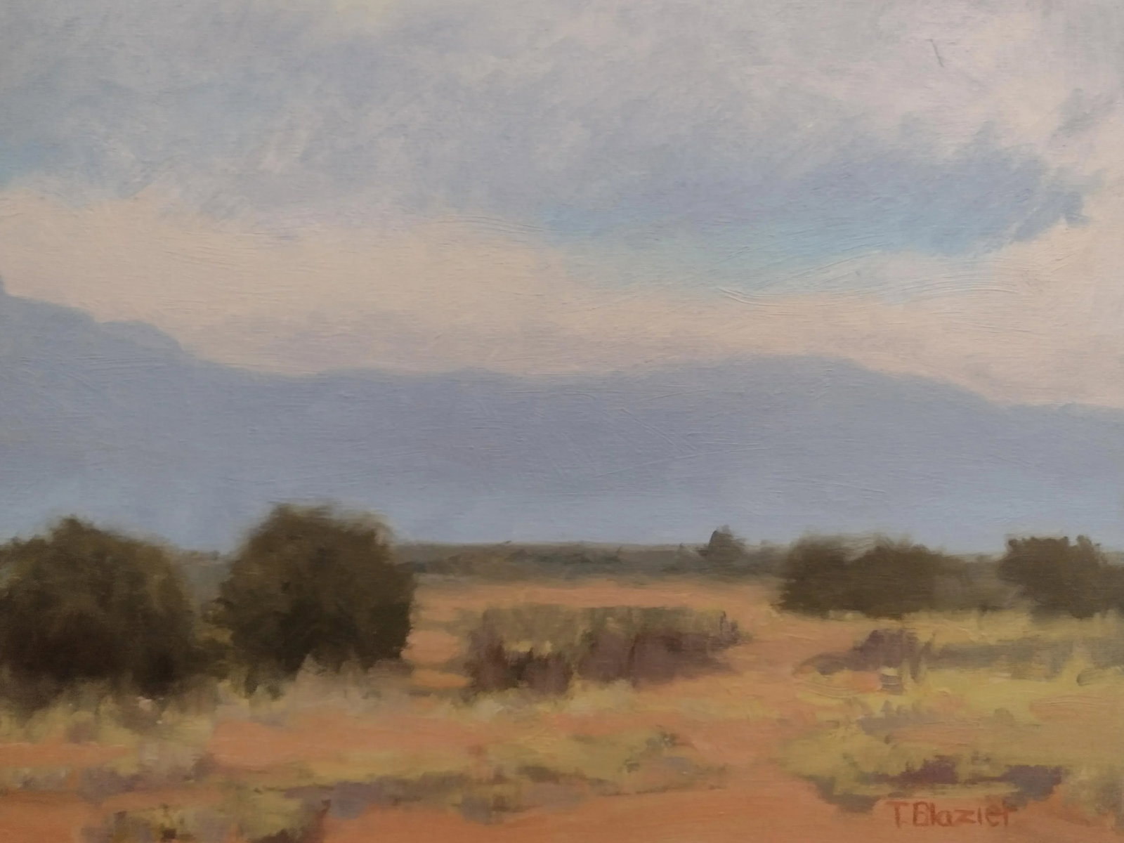 Original Oil Painting by Tom Blazier - Southwestern Landscape 30" X 30" - 5