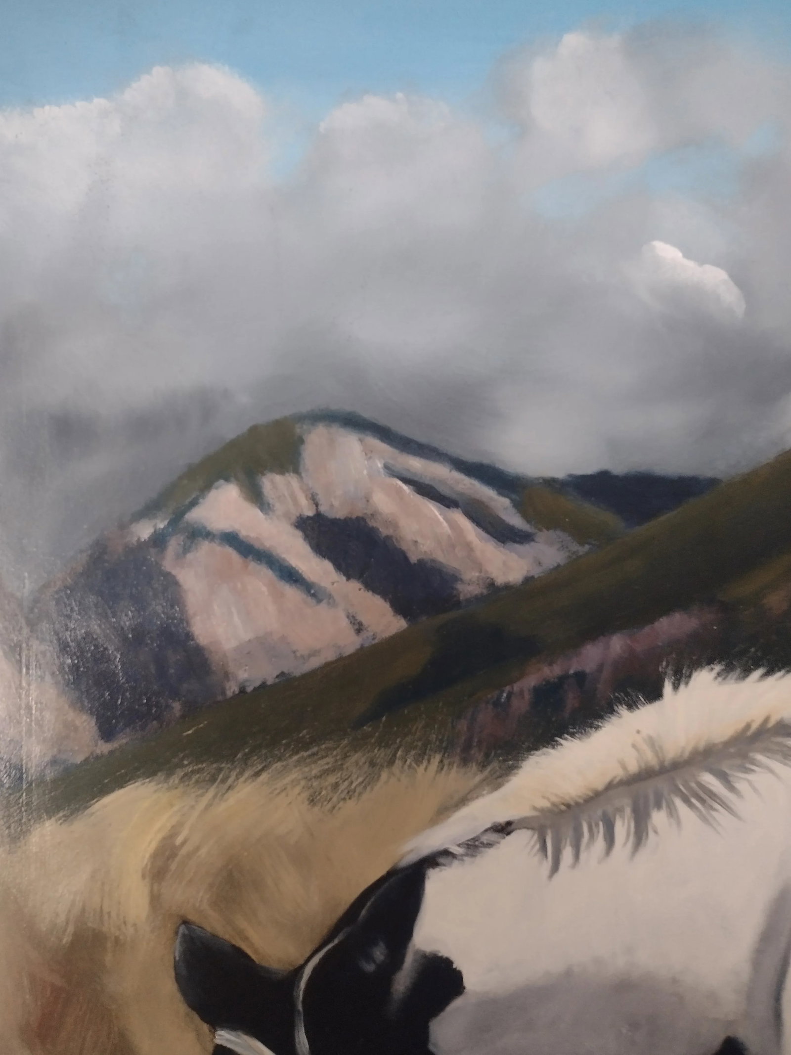 Mountain Horses" Original Oil Painting on Wood Panel 32" X 46 - 6