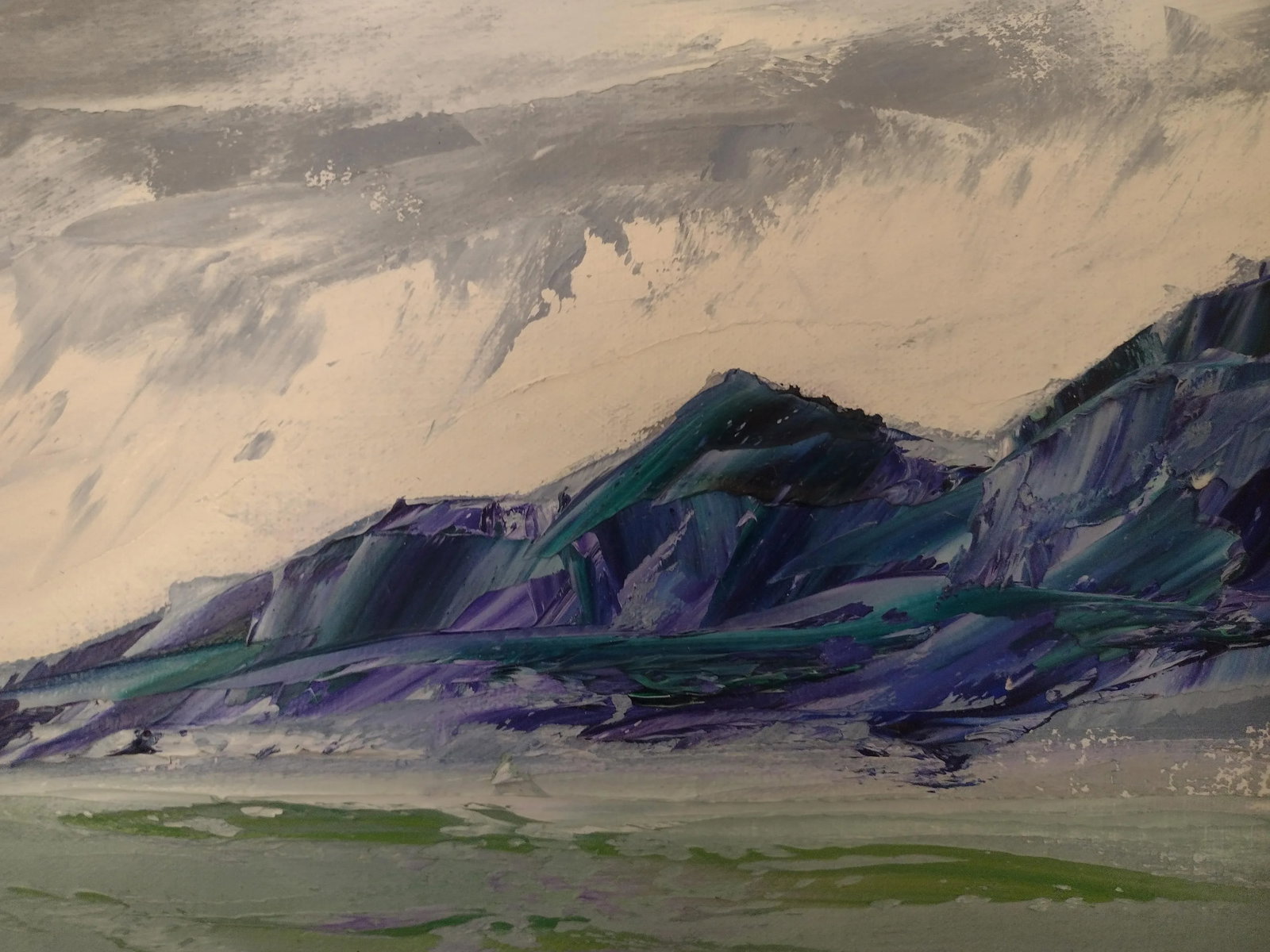 Stormy Skies at the Gorge - Framed Southwest Palette Knife Oil Painting by Anita C. Blythe - 6