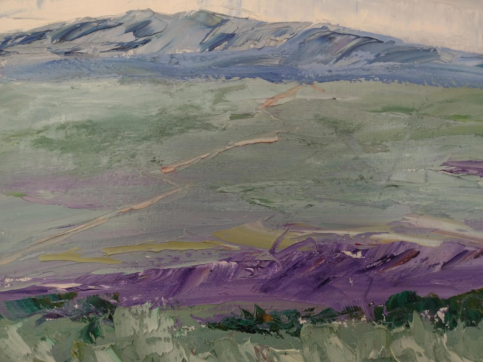 Stormy Skies at the Gorge - Framed Southwest Palette Knife Oil Painting by Anita C. Blythe - 7