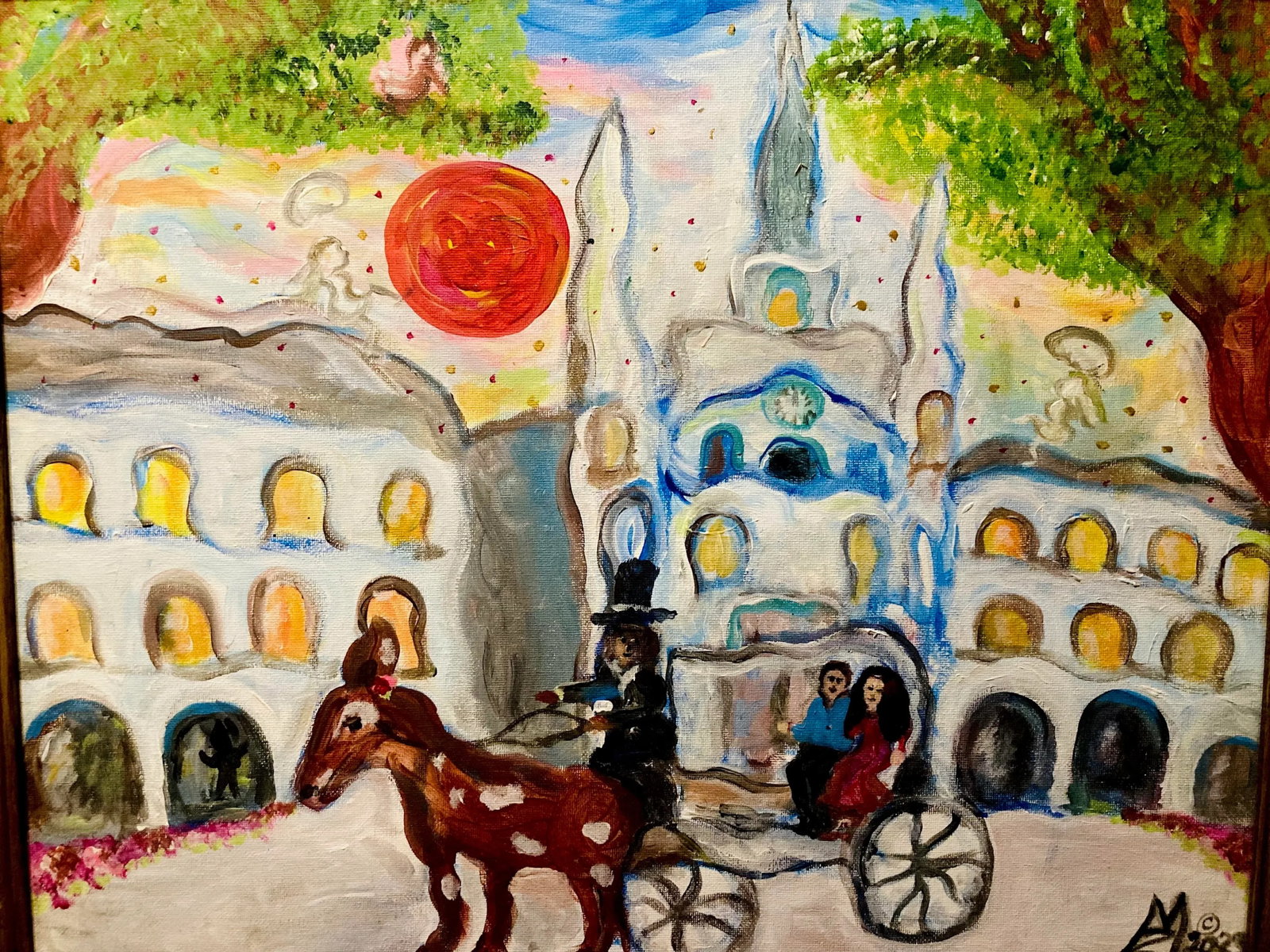 "LovelyOne" Giclee Canvas Painting by Louisiana Artist Mina Zavala Lanzas,, Hand Embellished, Limite - 2