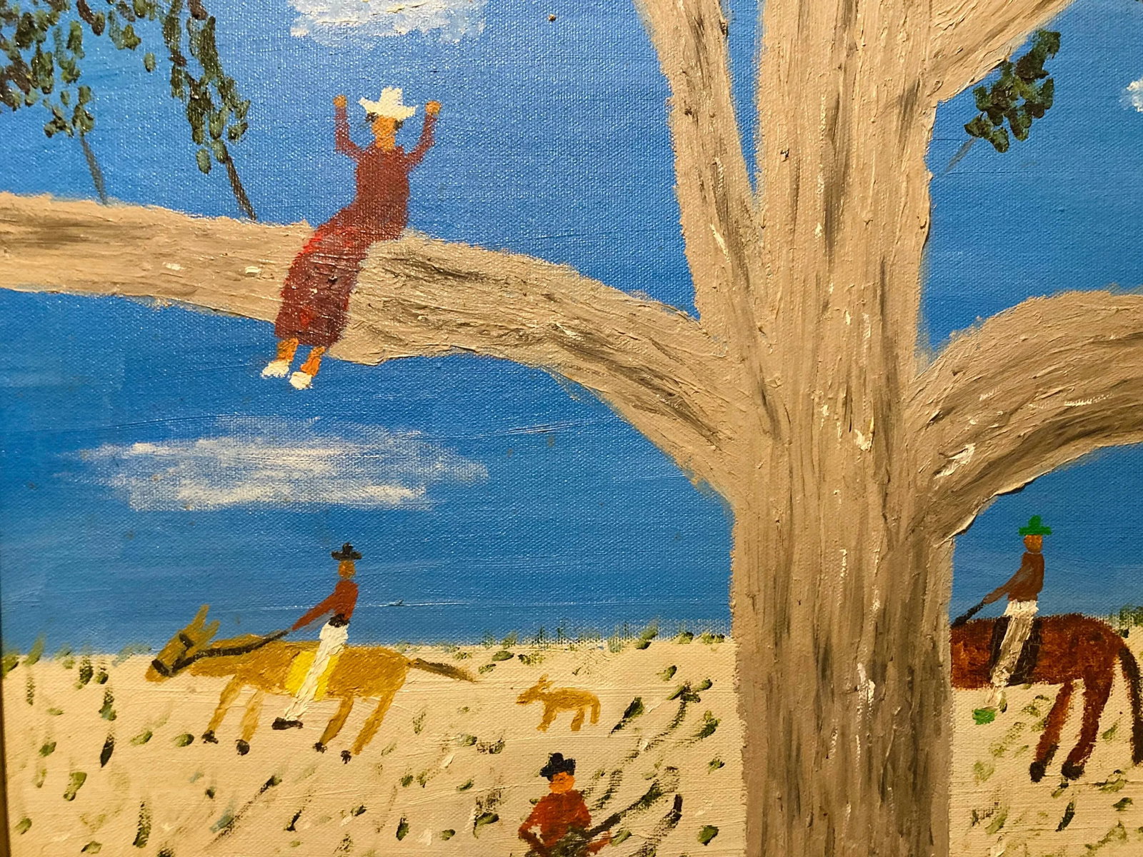 "Niloville Picnic" by Nilo Lamzas, New Orleans Louisiana, Nl Original Landscape Painting, Nature Par - 4