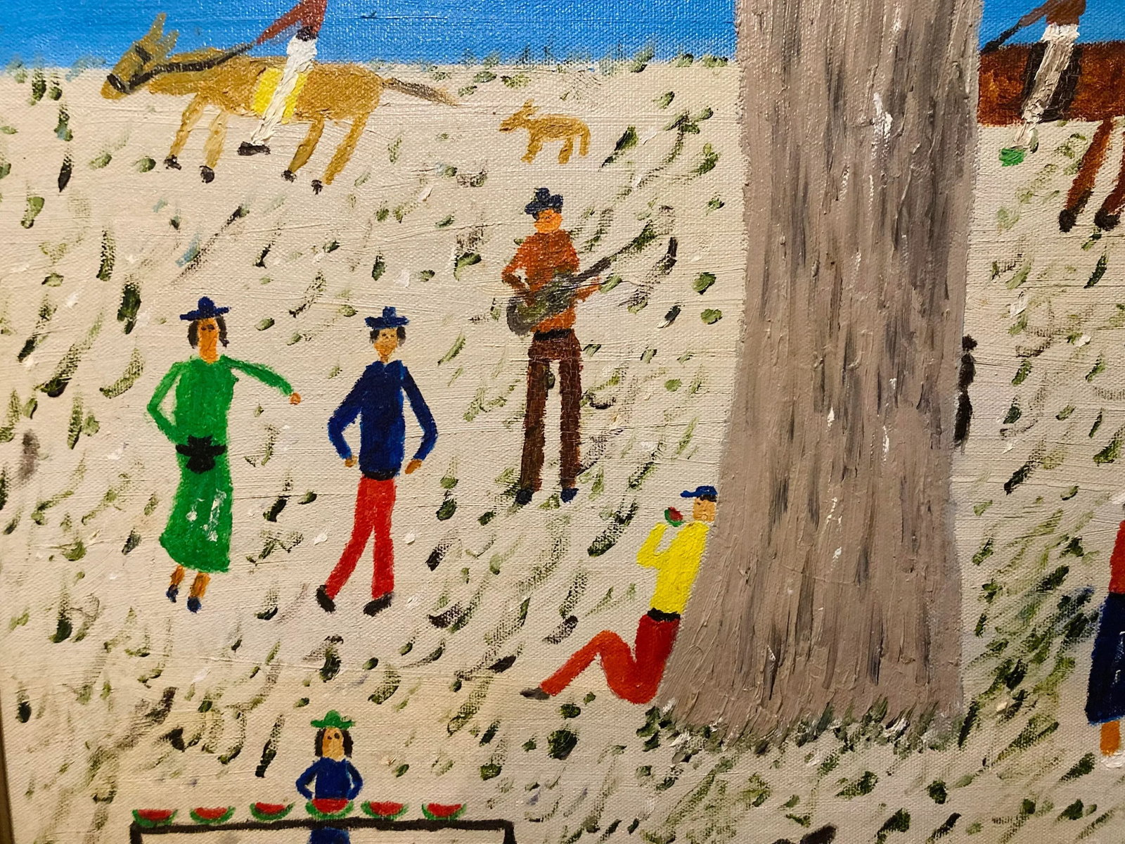 "Niloville Picnic" by Nilo Lamzas, New Orleans Louisiana, Nl Original Landscape Painting, Nature Par - 5