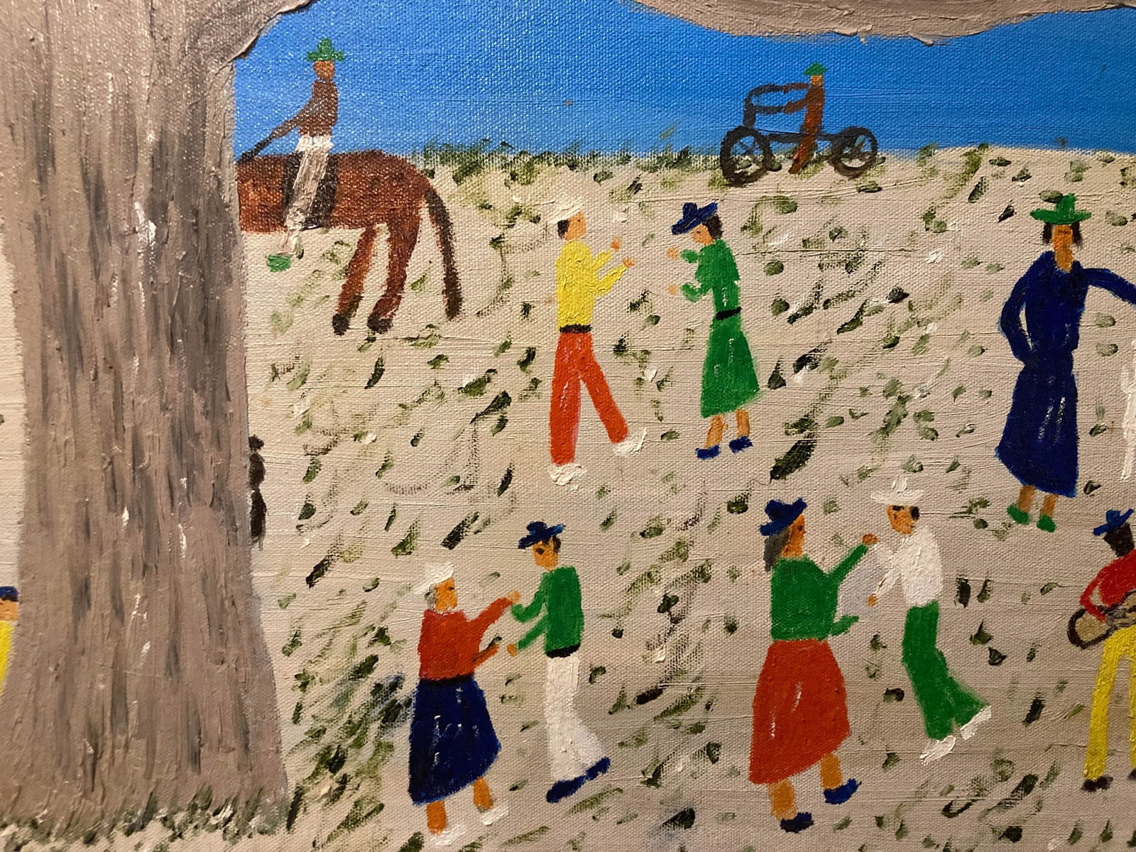 "Niloville Picnic" by Nilo Lamzas, New Orleans Louisiana, Nl Original Landscape Painting, Nature Par - 6