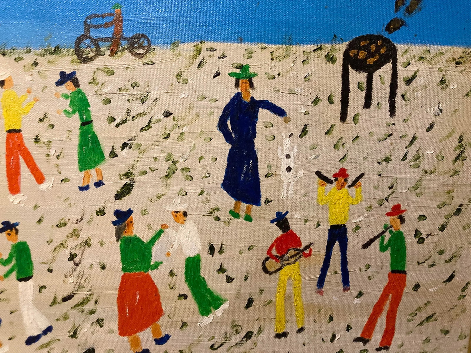 "Niloville Picnic" by Nilo Lamzas, New Orleans Louisiana, Nl Original Landscape Painting, Nature Par - 8