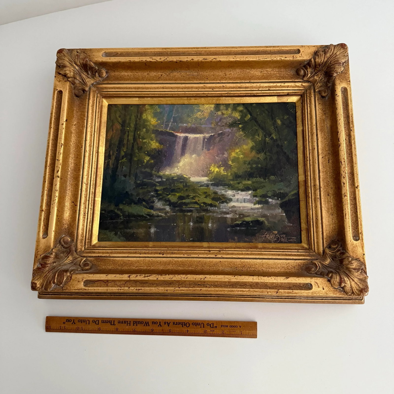 2009 Steve Atkinson Oil Painting of Lantermans Falls- Framed - 12