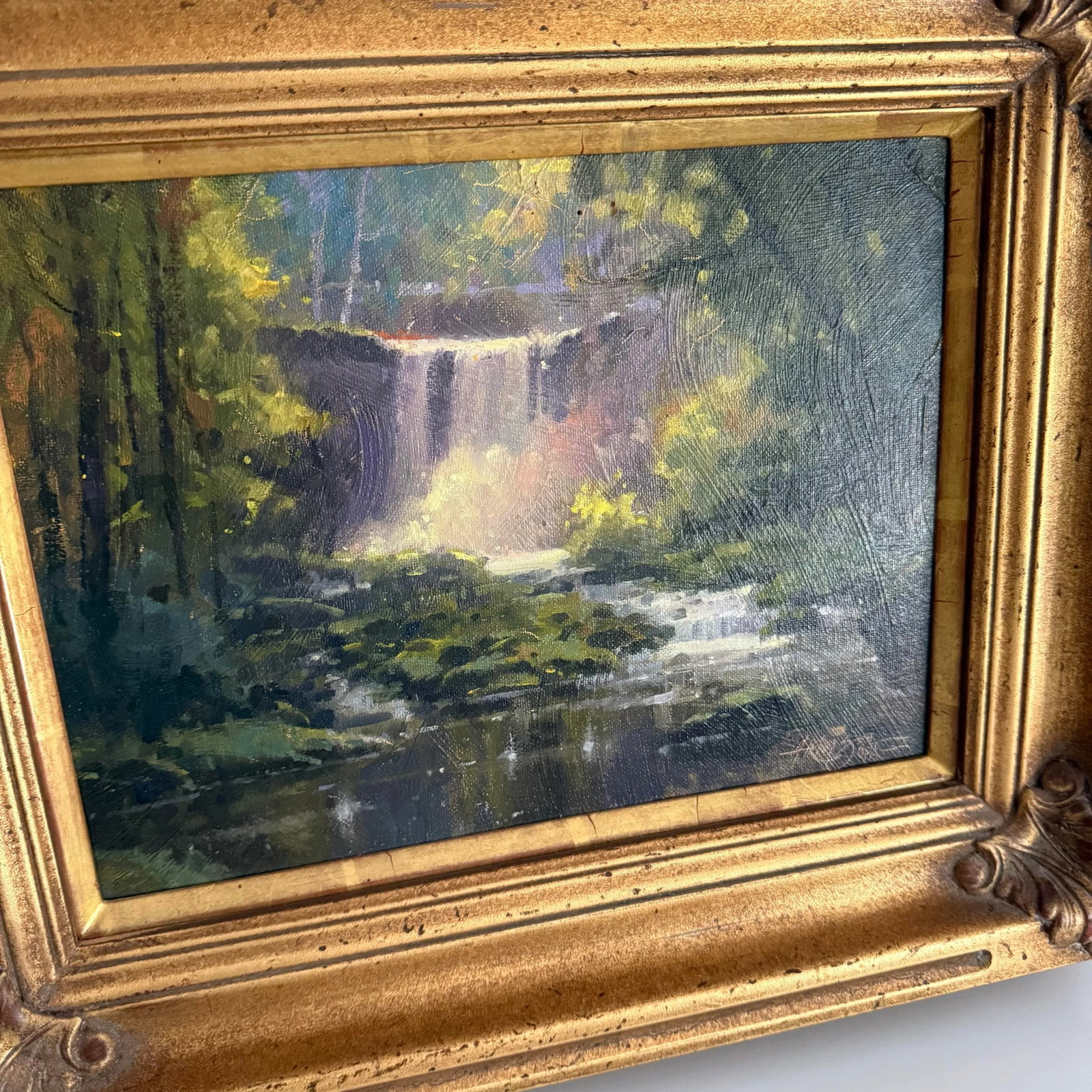 2009 Steve Atkinson Oil Painting of Lantermans Falls- Framed - 2