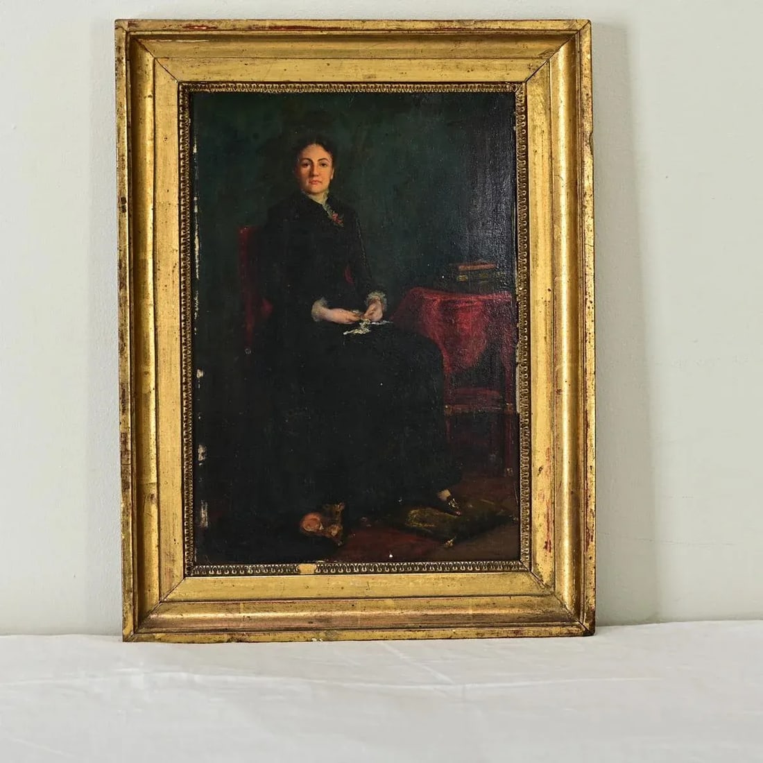 French 19th Century Portrait by Nils Forsberg in Gilded Frame - 2