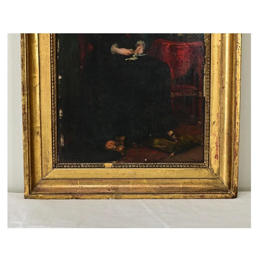 French 19th Century Portrait by Nils Forsberg in Gilded Frame - 4
