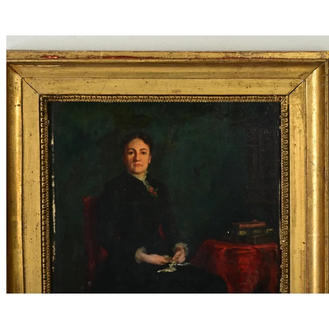 French 19th Century Portrait by Nils Forsberg in Gilded Frame - 5