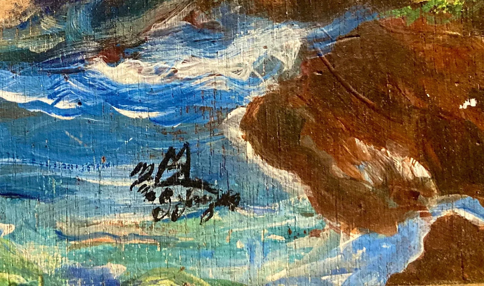 "Heart and Soul Cascades" by Mina Zavala Lanzas, Original Painting New Orleans Louisiana, Wood, Carv - 4