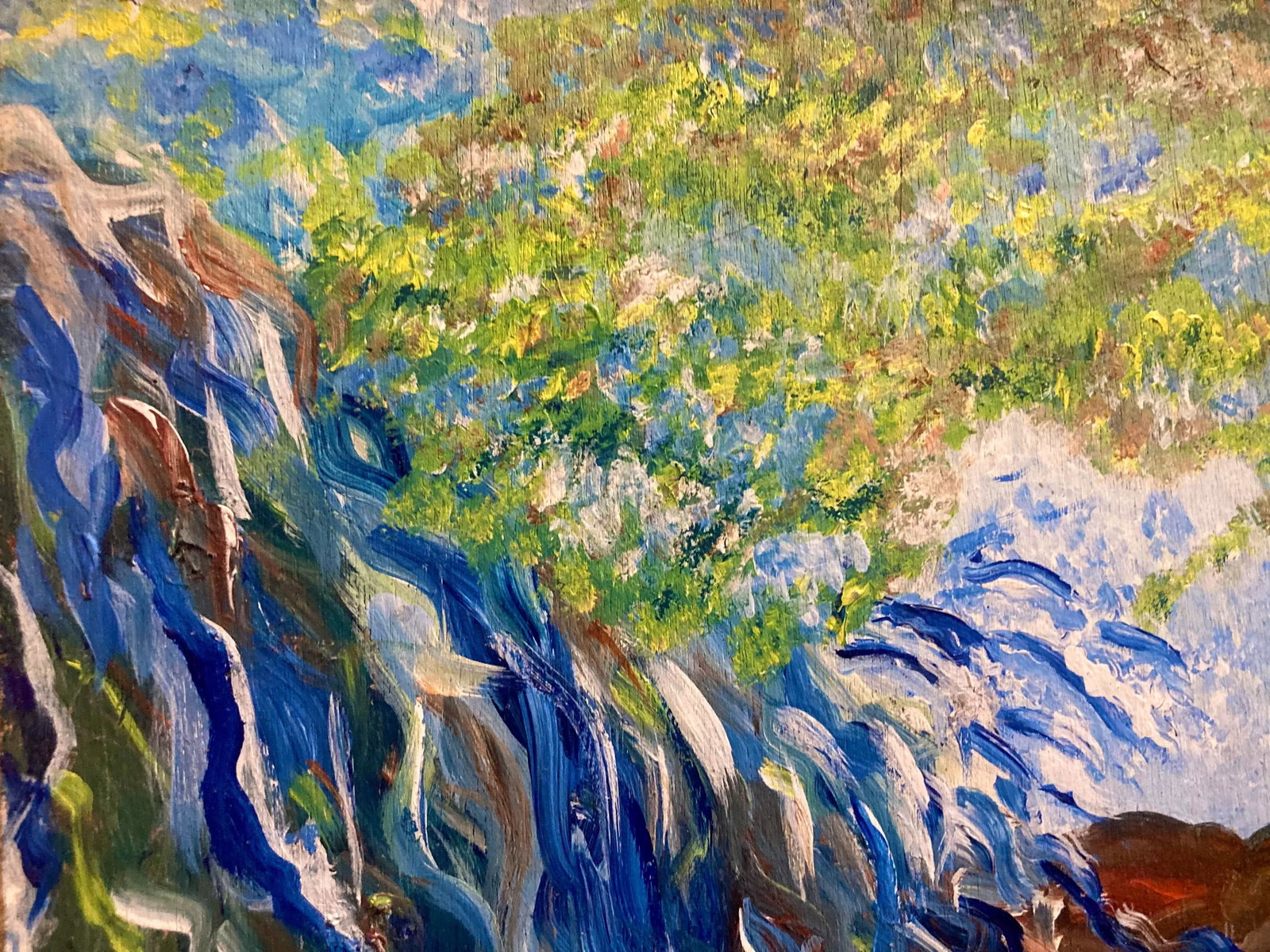 "Heart and Soul Cascades" by Mina Zavala Lanzas, Original Painting New Orleans Louisiana, Wood, Carv - 5