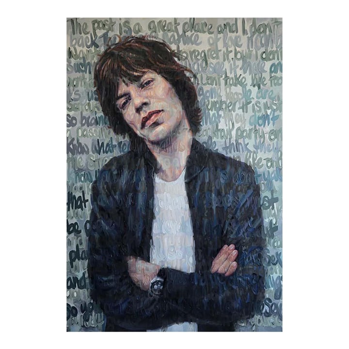 Christina Major Oil on Canvas "Jagger" by Christina Major 47 x 72 2025: Creation Year : 2025 Dimensions : Height: 47 in (119.38 cm) Width: 72 in (182.88 cm) Depth: 2 in (5.08 cm) Medium : Oil Movement & Style : Realist Period : 2010- The work of American painter Christina