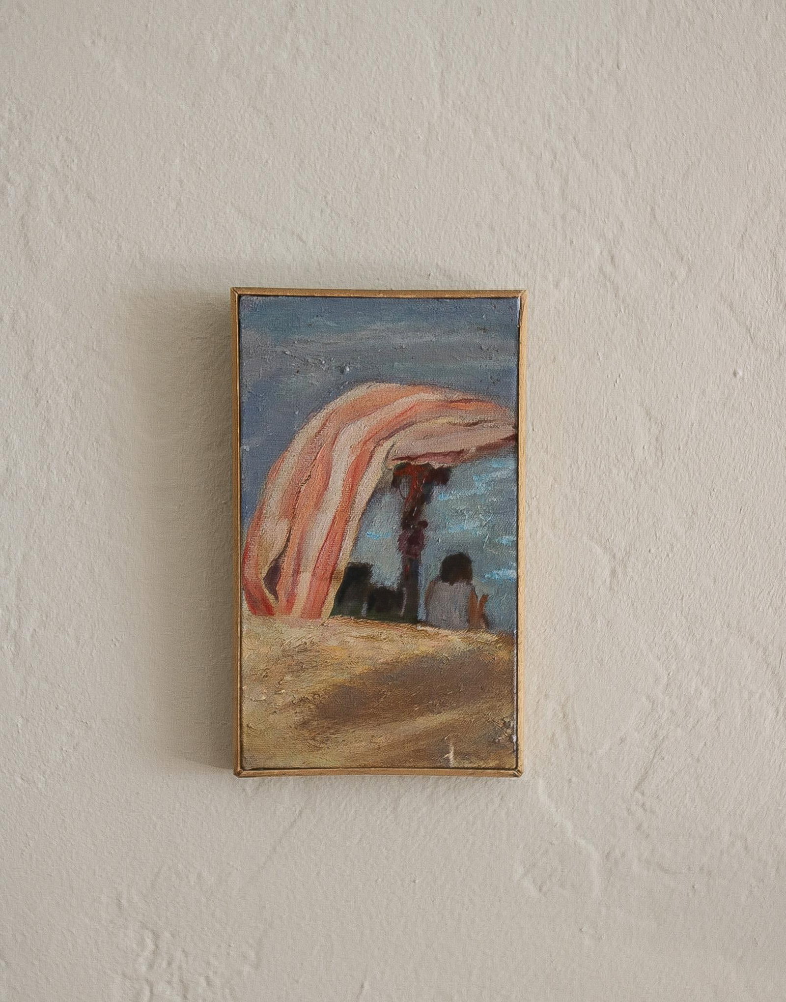 Mid 20th Century Vintage Painting of Girl by Seaside - 2