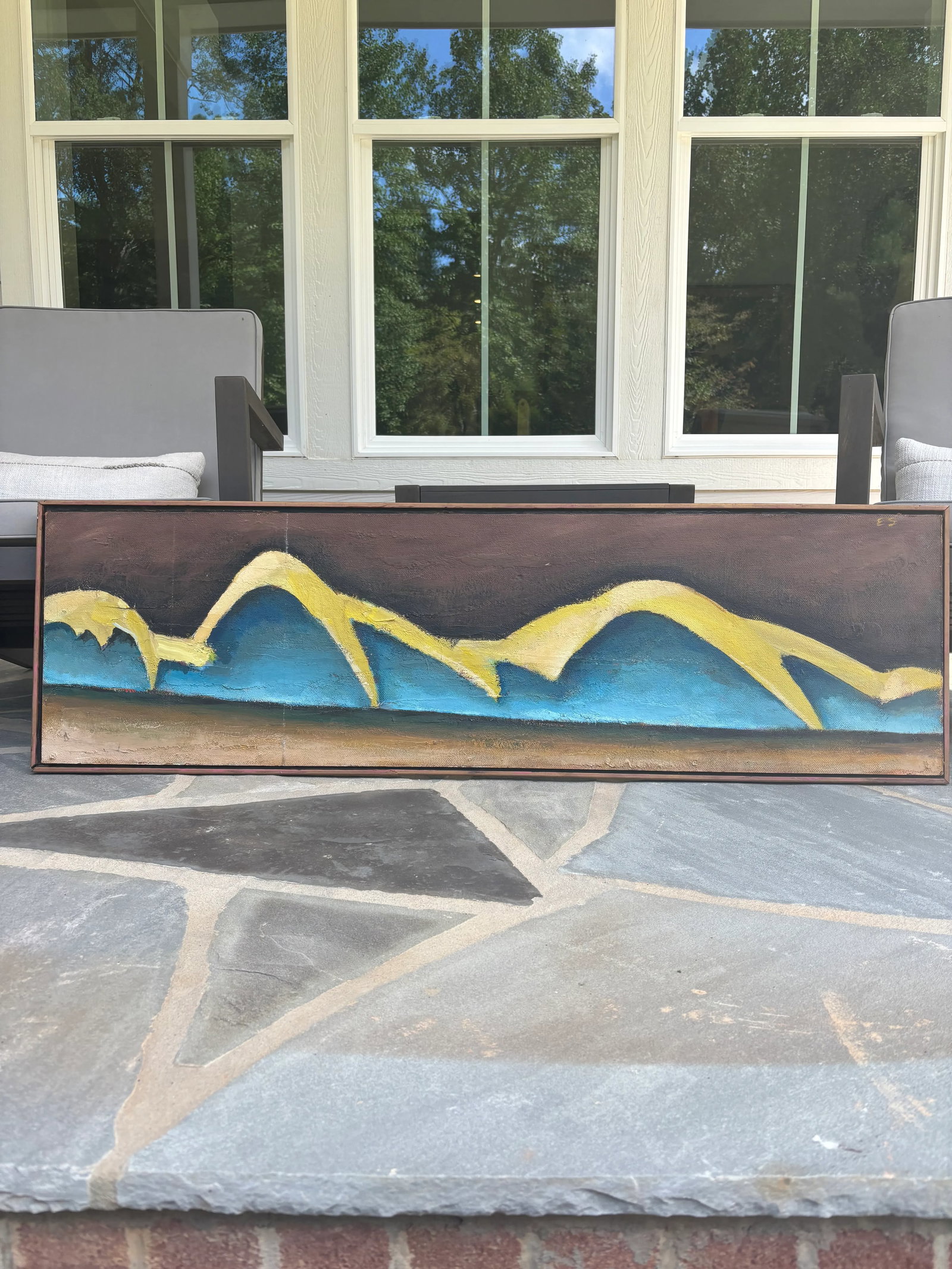 Oil on Board Modern Art Landscape, Edwin F. Shewmake, Nc 1920-2008 - 12