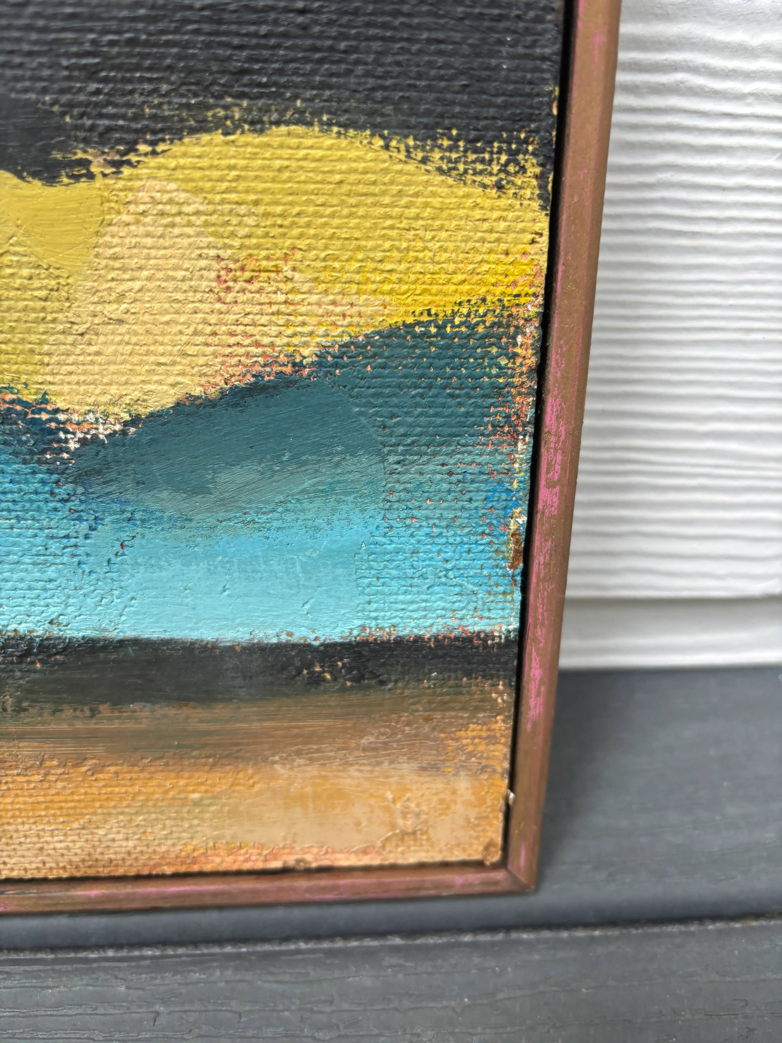 Oil on Board Modern Art Landscape, Edwin F. Shewmake, Nc 1920-2008 - 7
