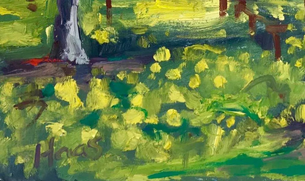 Mustard Grass, Expressionist Oil Painting Landscape - 3