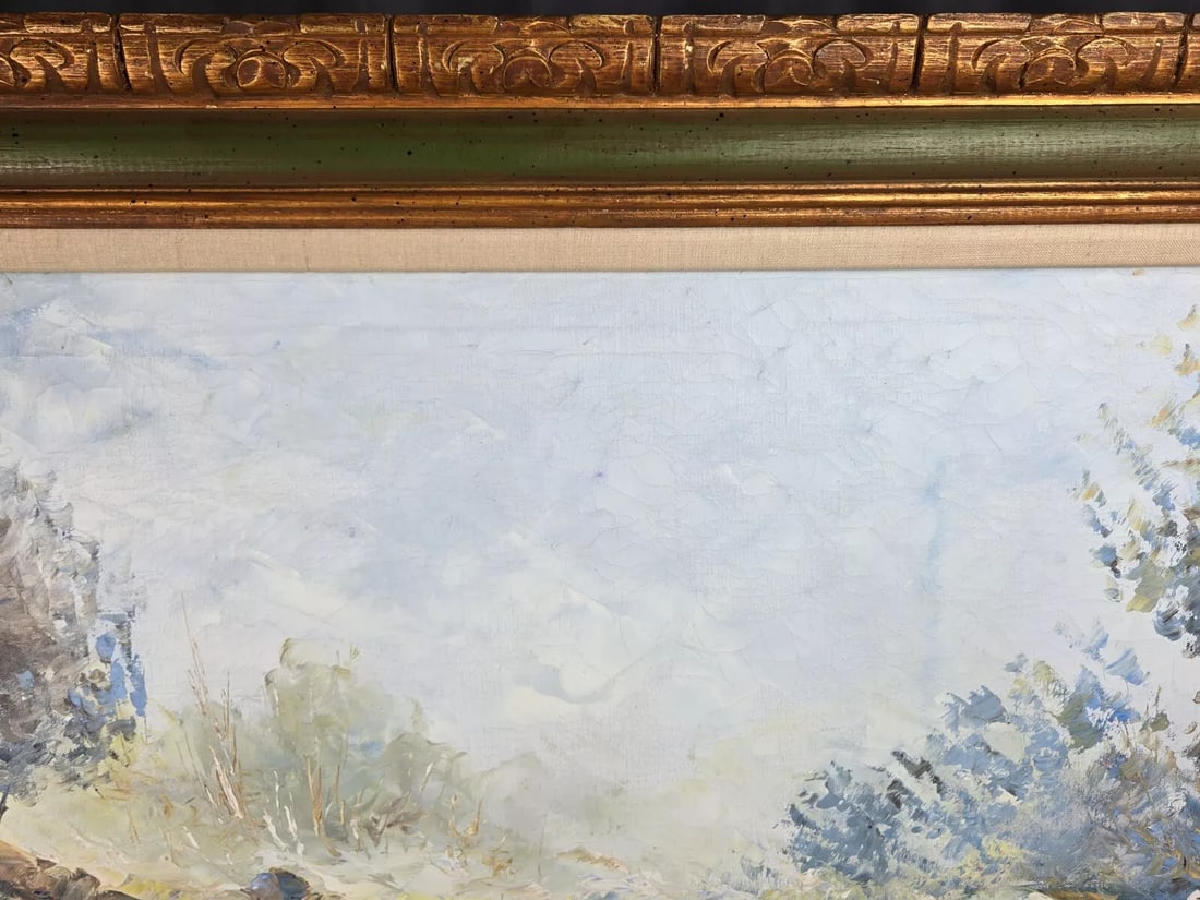 Manuel Munoz Merida, Spain Original River Landscape Oil Painting - 7