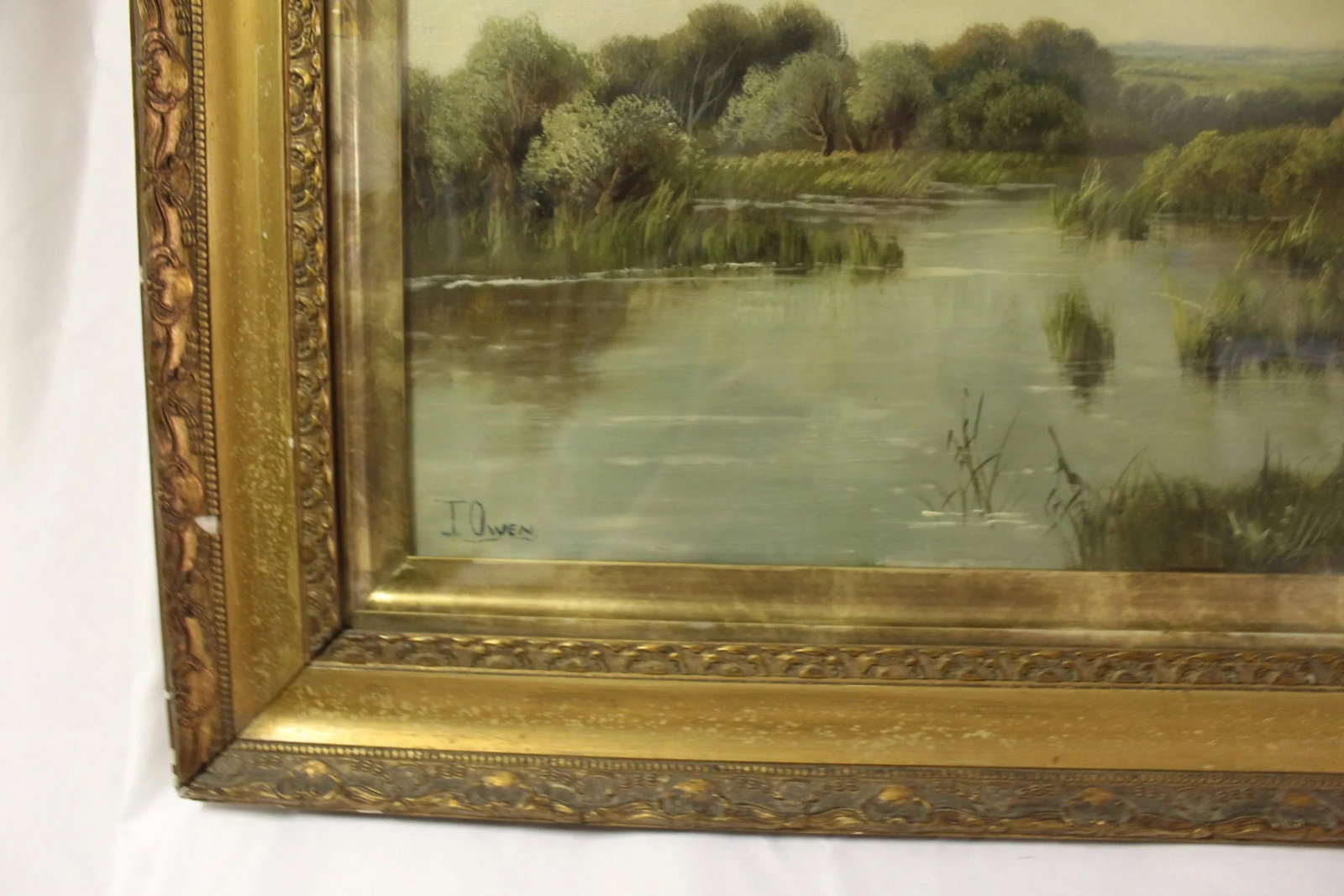 Vintage J Owen Country Cottages English Oil Painting, Framed - 3
