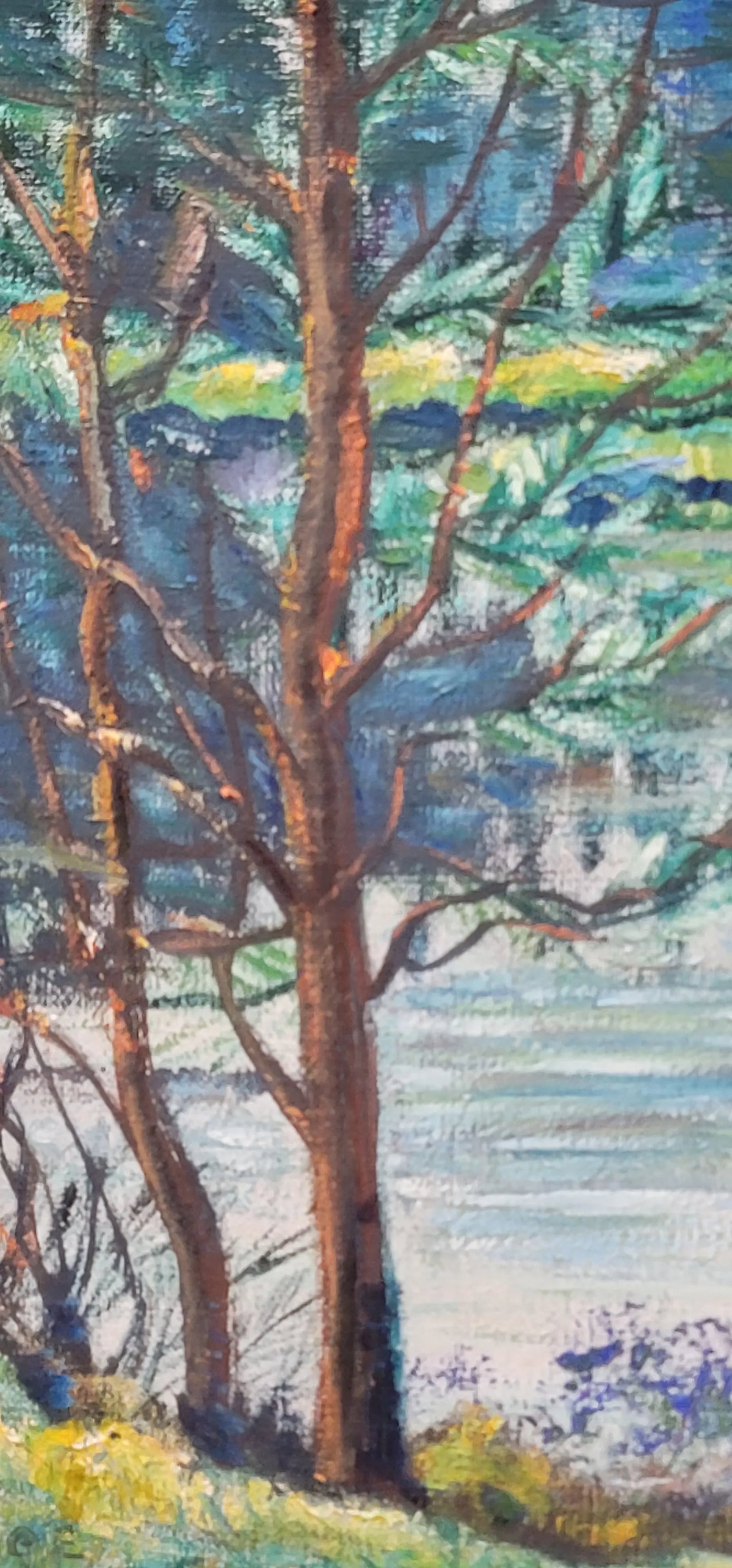 1960s Ann Ruge Post Impressionist Landscape Painting Wall Art, Framed - 11