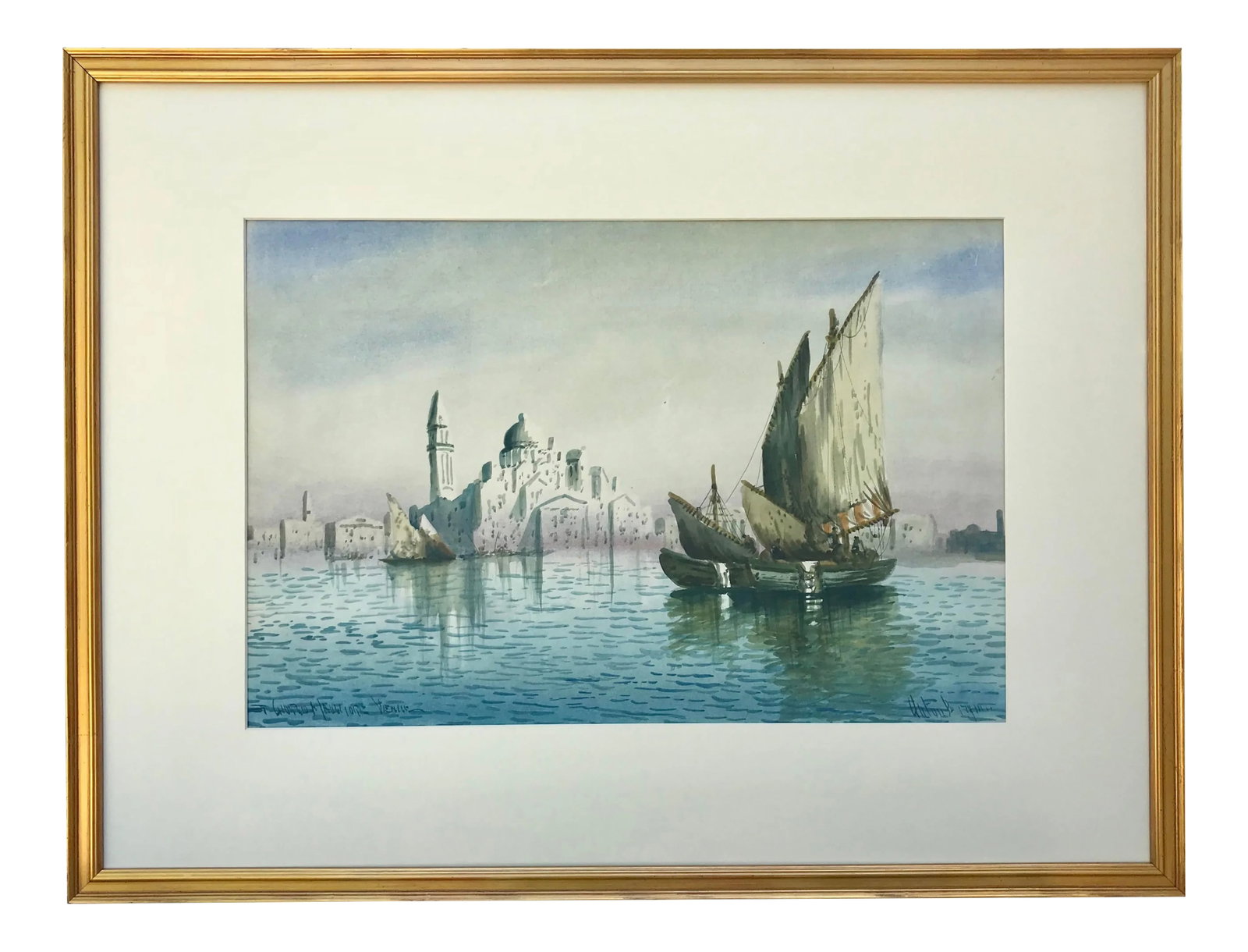 Antique Original Watercolor Grand Canal Venice Italy by Anton Puriya: Antique original watercolor of the Grand Canal Venice Italy. Signed lower left by Anton Puryia Presented matted and framed. A beautiful original painting would be a fine addition to any interior.