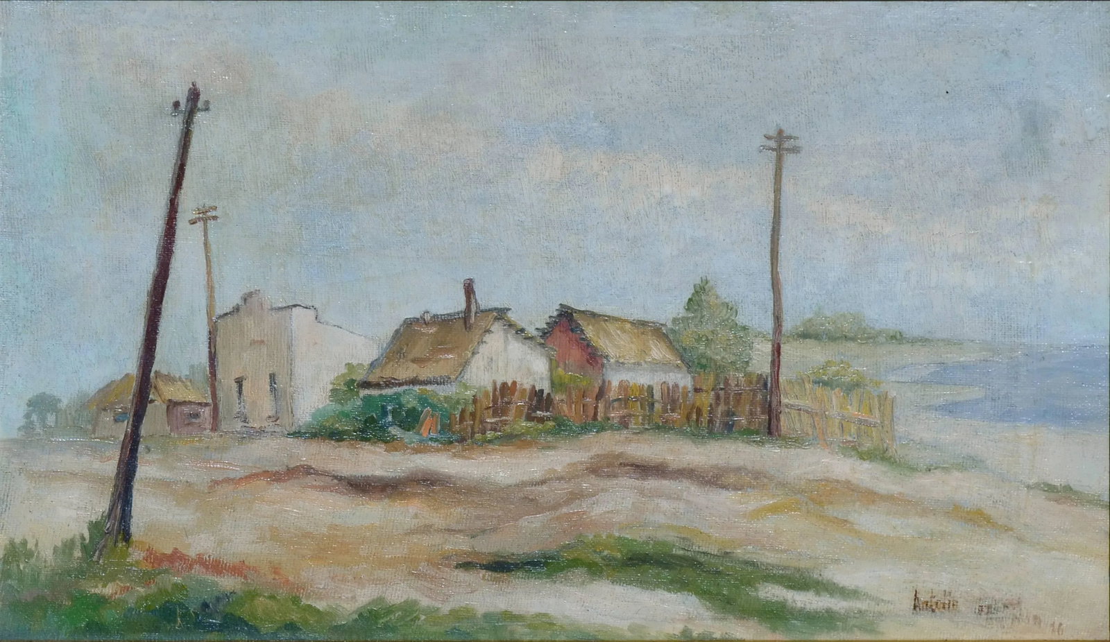 Antolin Old California Landscape Oil on Canvas 1955 - 2