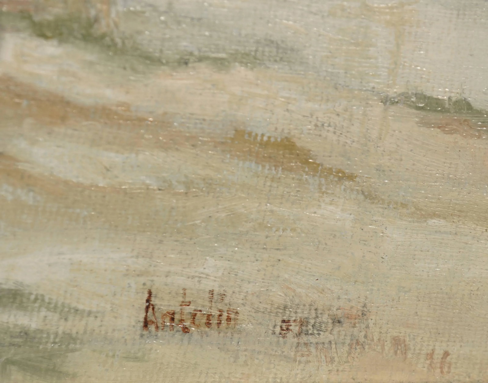 Antolin Old California Landscape Oil on Canvas 1955 - 4