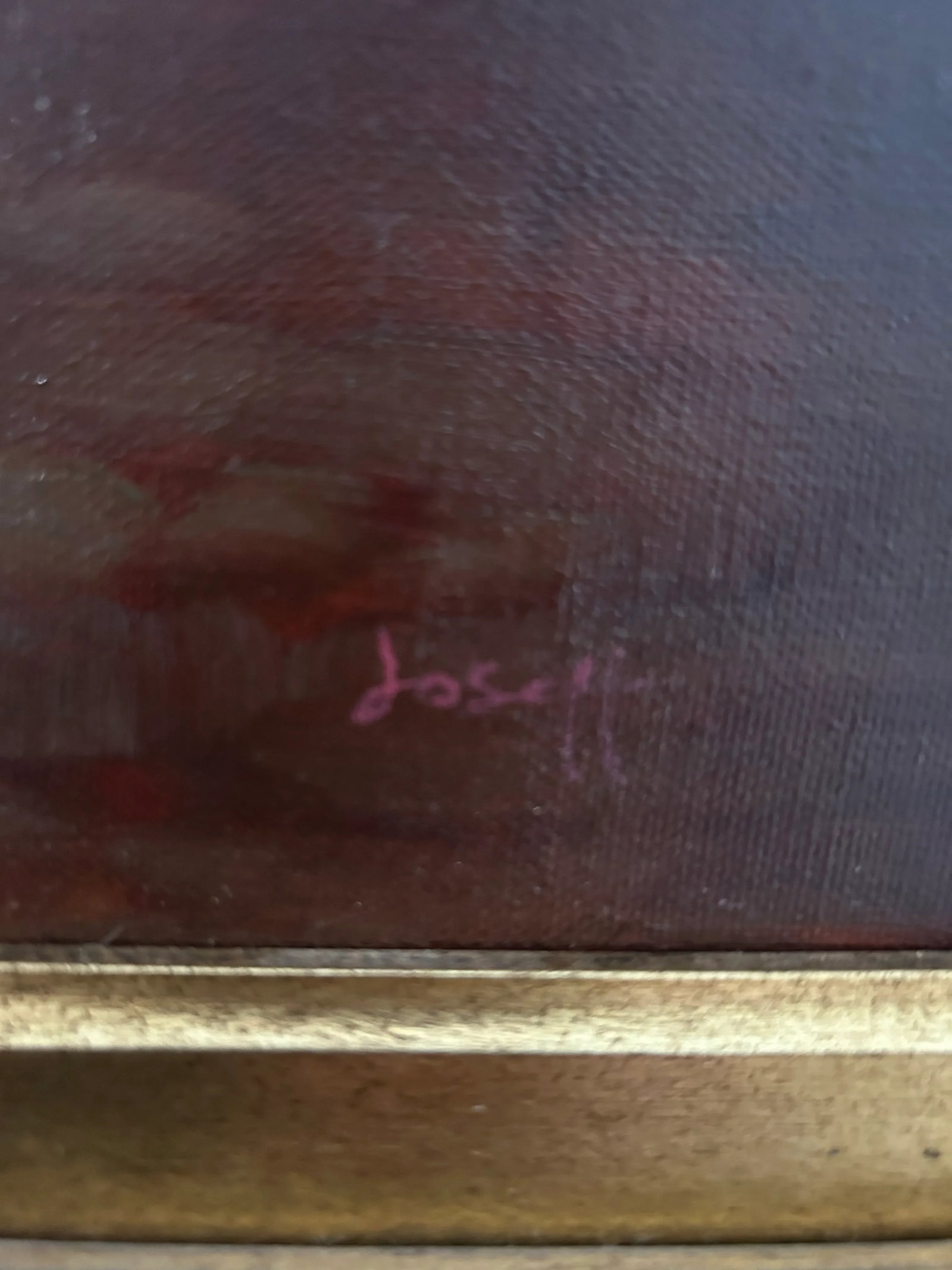 Late 20th Century Vintage Border Terrier Oil Painting Portait in Gilded Frame-Signed - 11