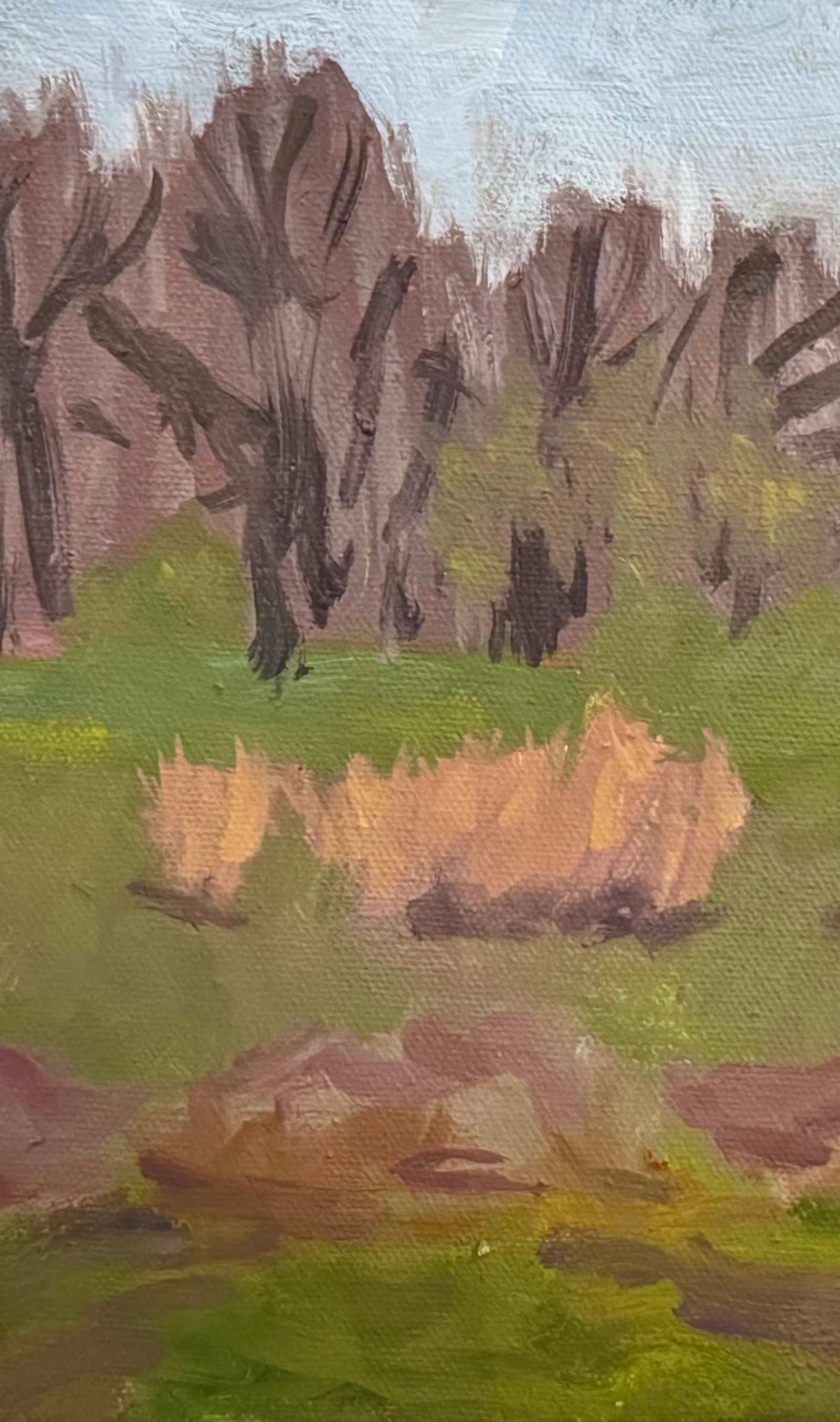 "Fields in Fall" Contemporary Landscape Oil Painting by Teresa DiMarco - 2