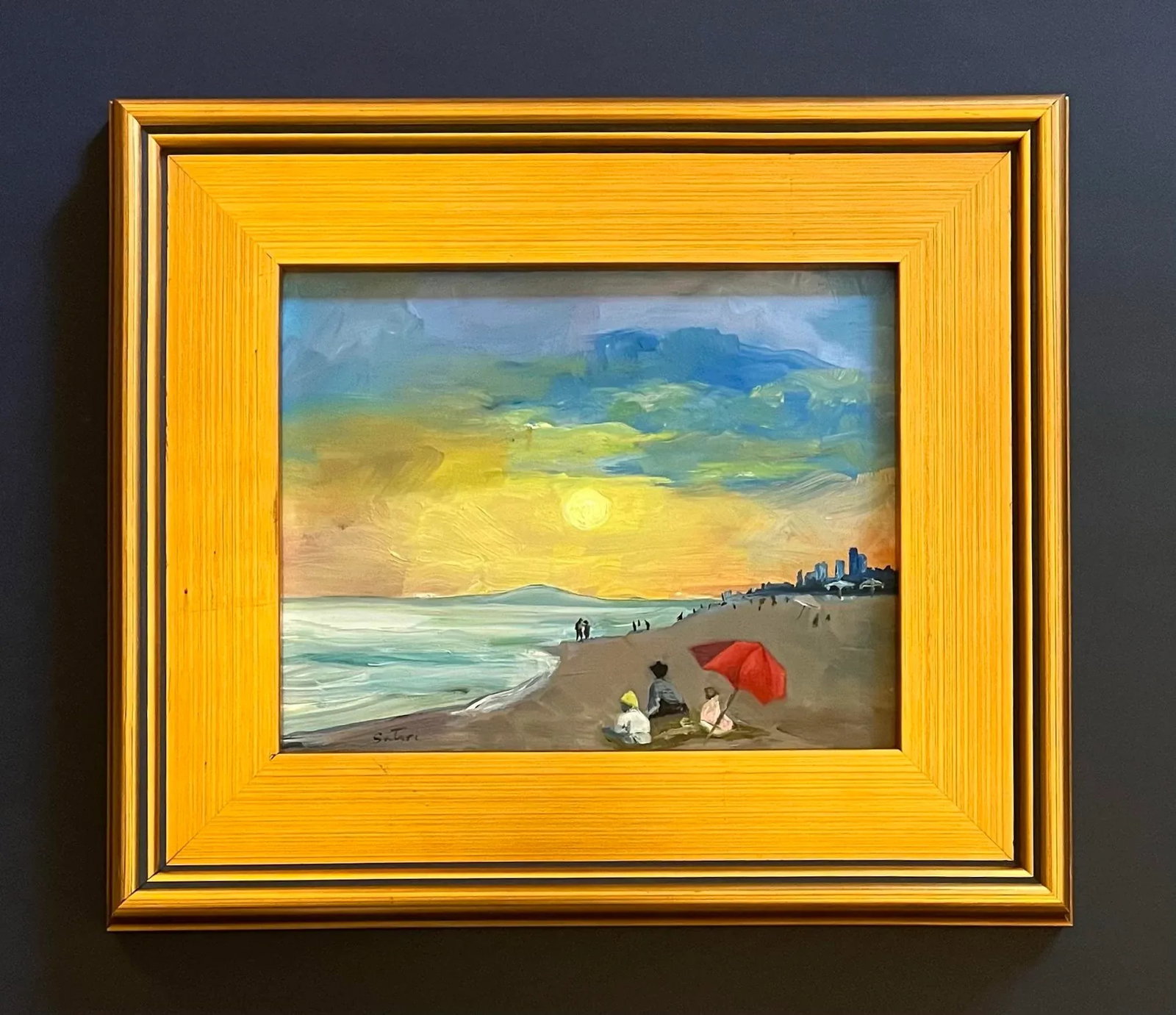 Satori Gregorakis Oil Painting of an Evening Seaside - 2