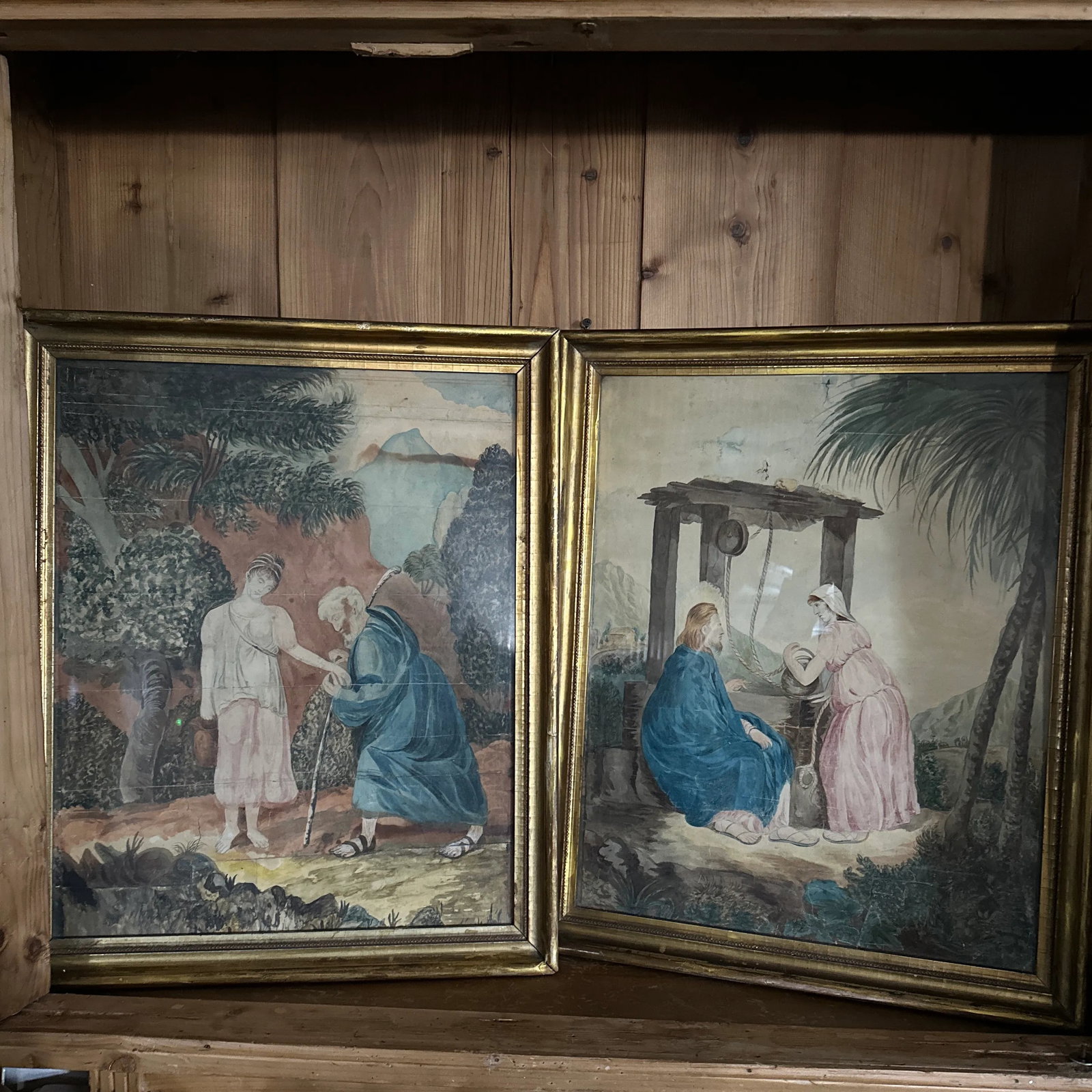 Original Painting on Paper - Jesus and the Samaritan. Water Color Original by Ann Slingerton. Ny Ama - 3