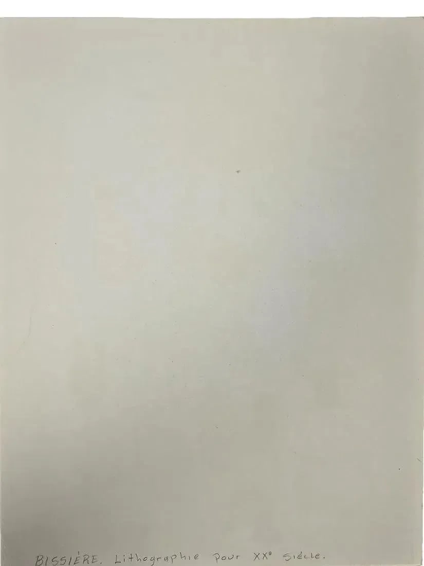 Roger Bissiere Lithograph on Velin Paper, Unsigned, Framed - 8