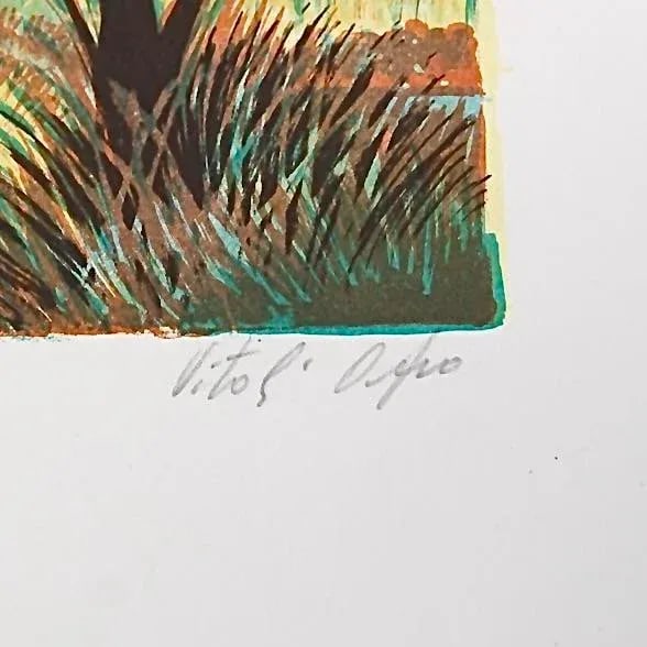 Vitali Orfeo Lithograph | Shoreline Landscape - 2