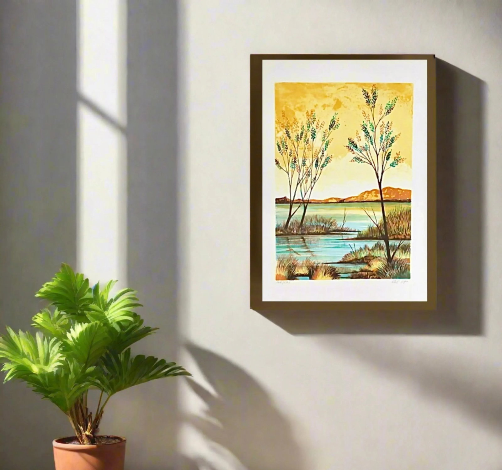 Vitali Orfeo Lithograph | Shoreline Landscape - 4
