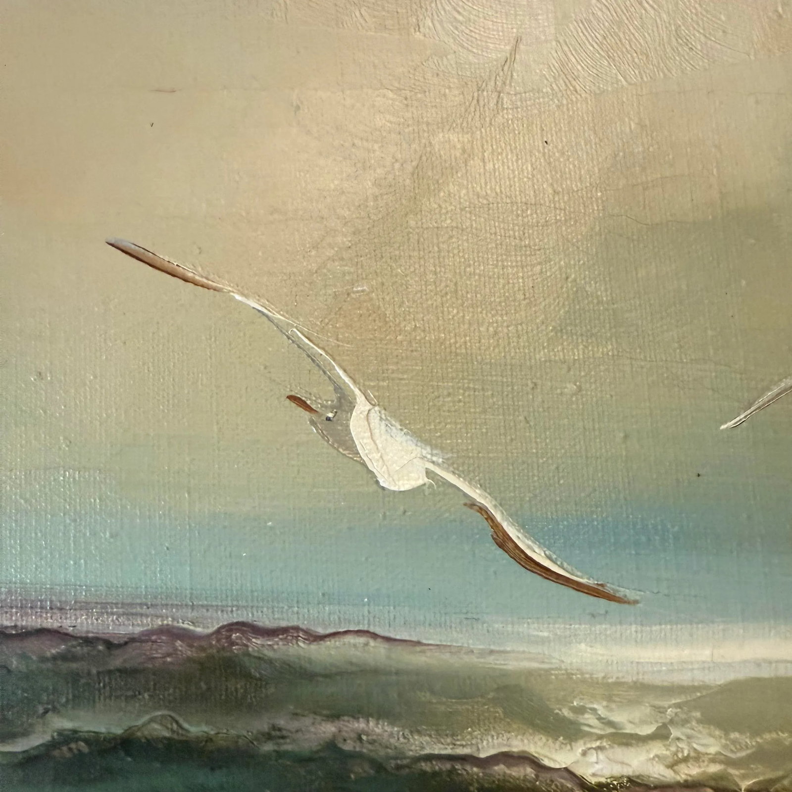 Mid-Century Seaside Landscape Oil Painting on Canvas, Signed - 5