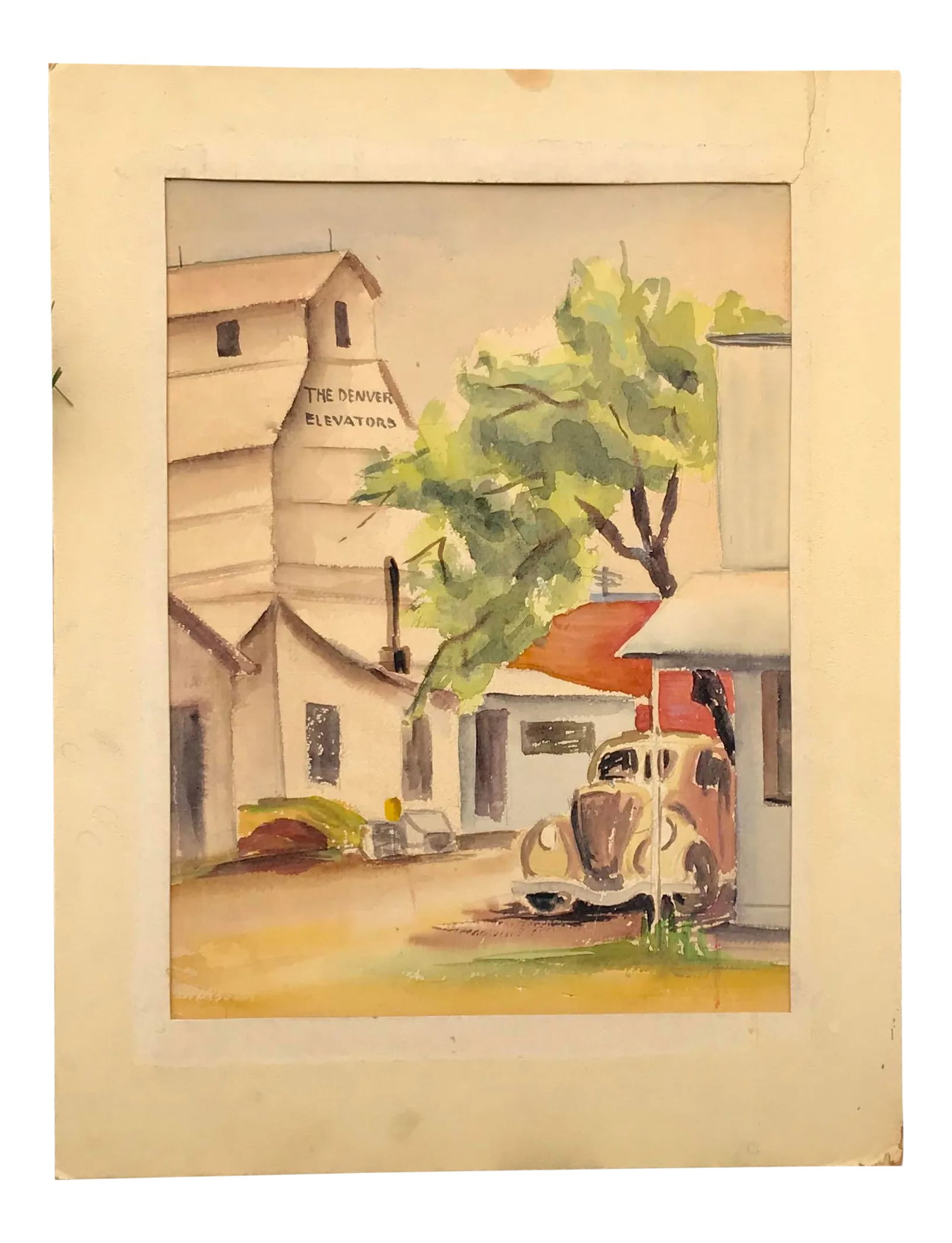 1930s Regionalist Watercolor Painting (1 of 4)