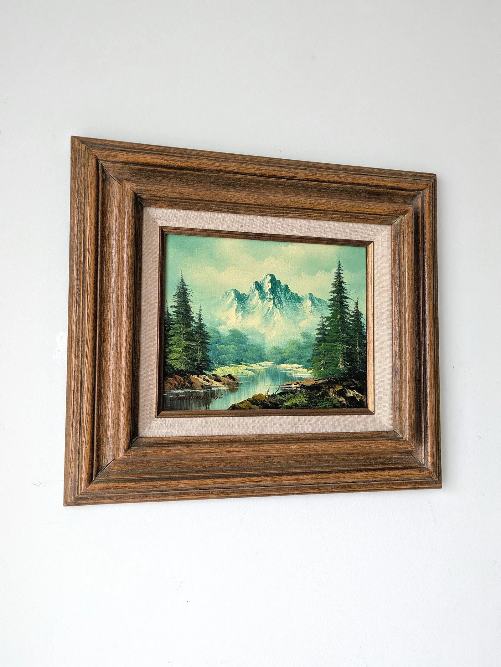 Mid 20th Century Framed Mid Century Oil Painting Signed Joachim Lange - 2