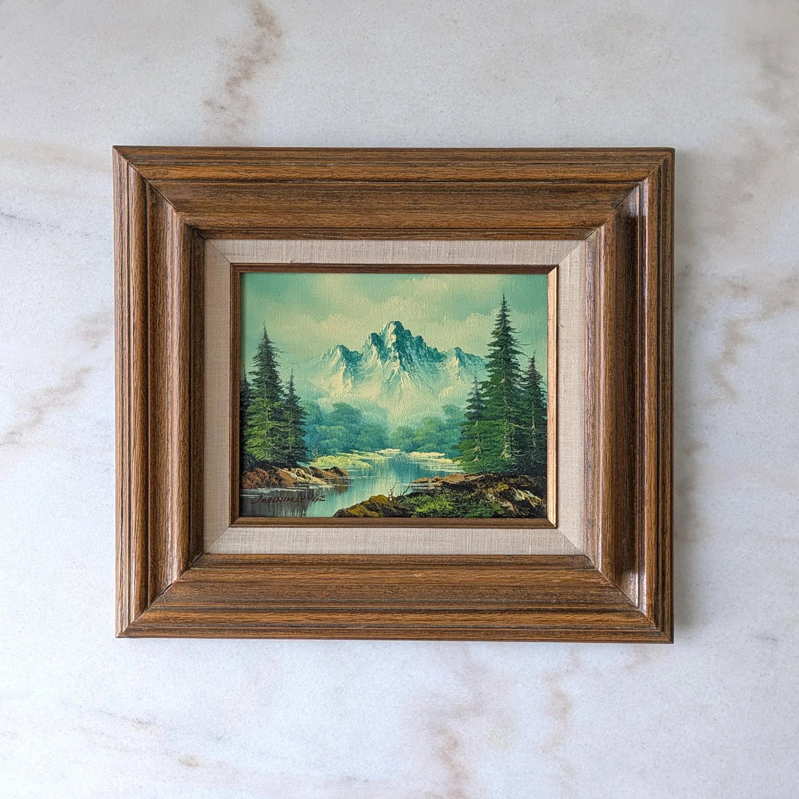Mid 20th Century Framed Mid Century Oil Painting Signed Joachim Lange - 3