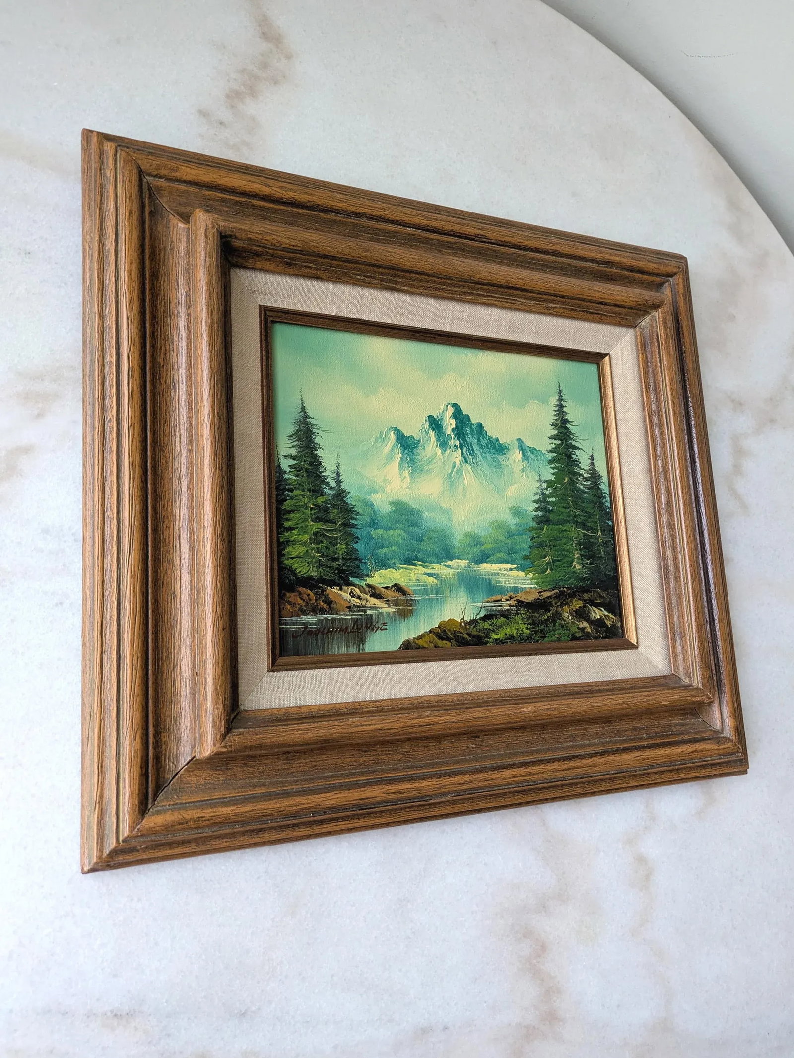 Mid 20th Century Framed Mid Century Oil Painting Signed Joachim Lange - 4