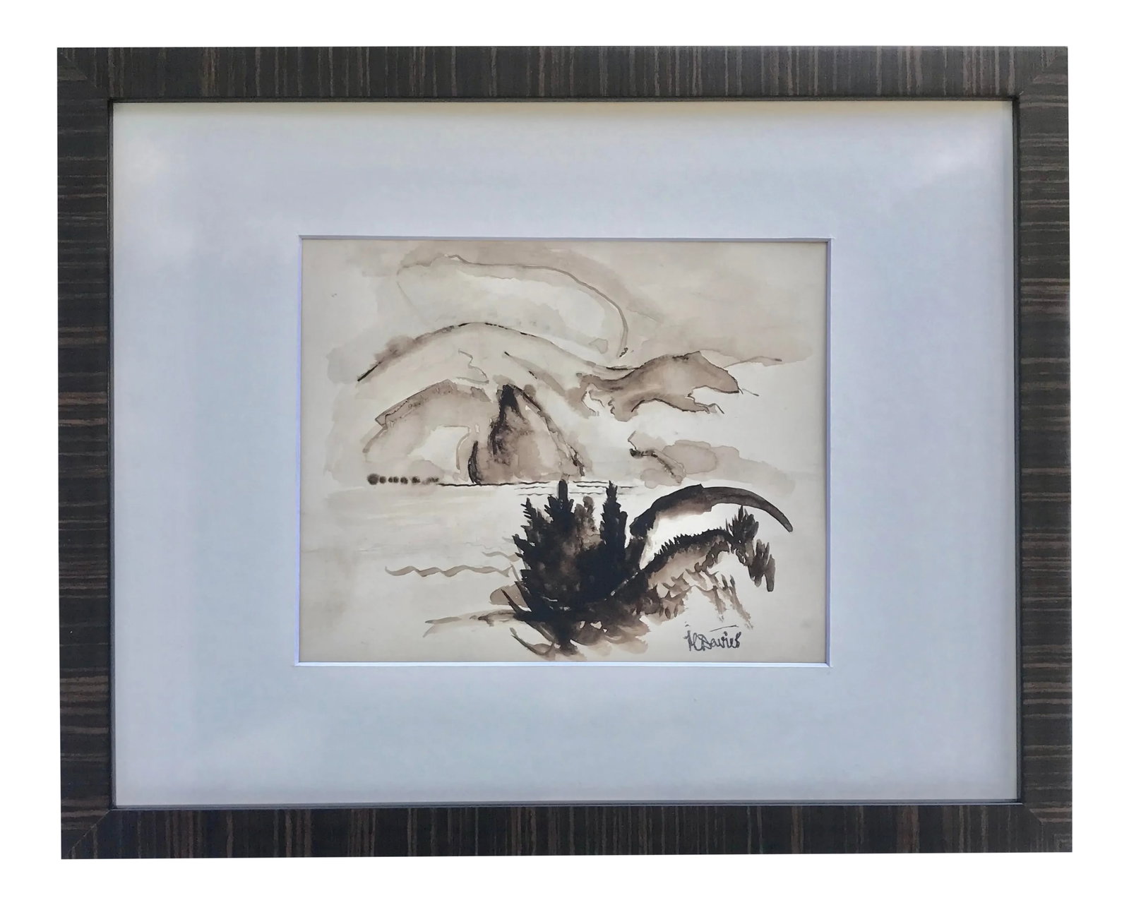 Vintage Original Watercolor Landscape by Harold Davies (1 of 6)