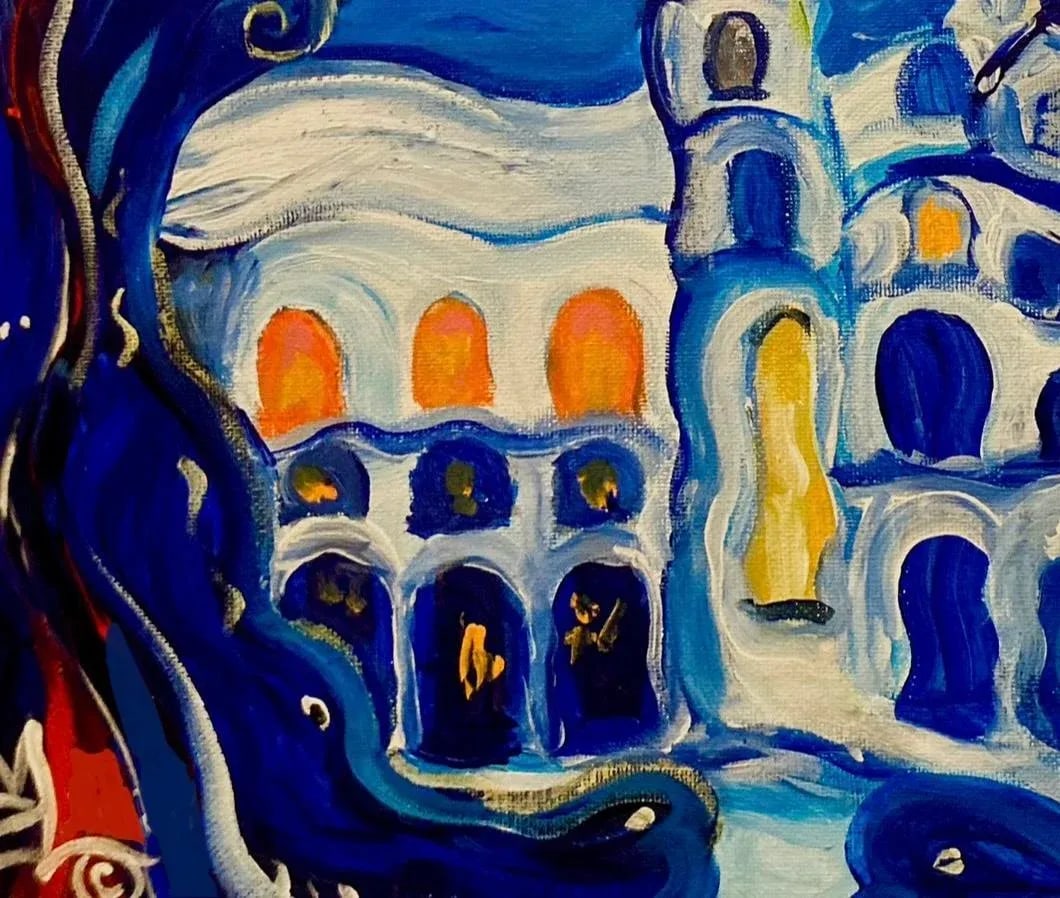 "Twilight Second Line" Original Painting by Mina Zavala Lanzas, New Orleans Louisiana - 3